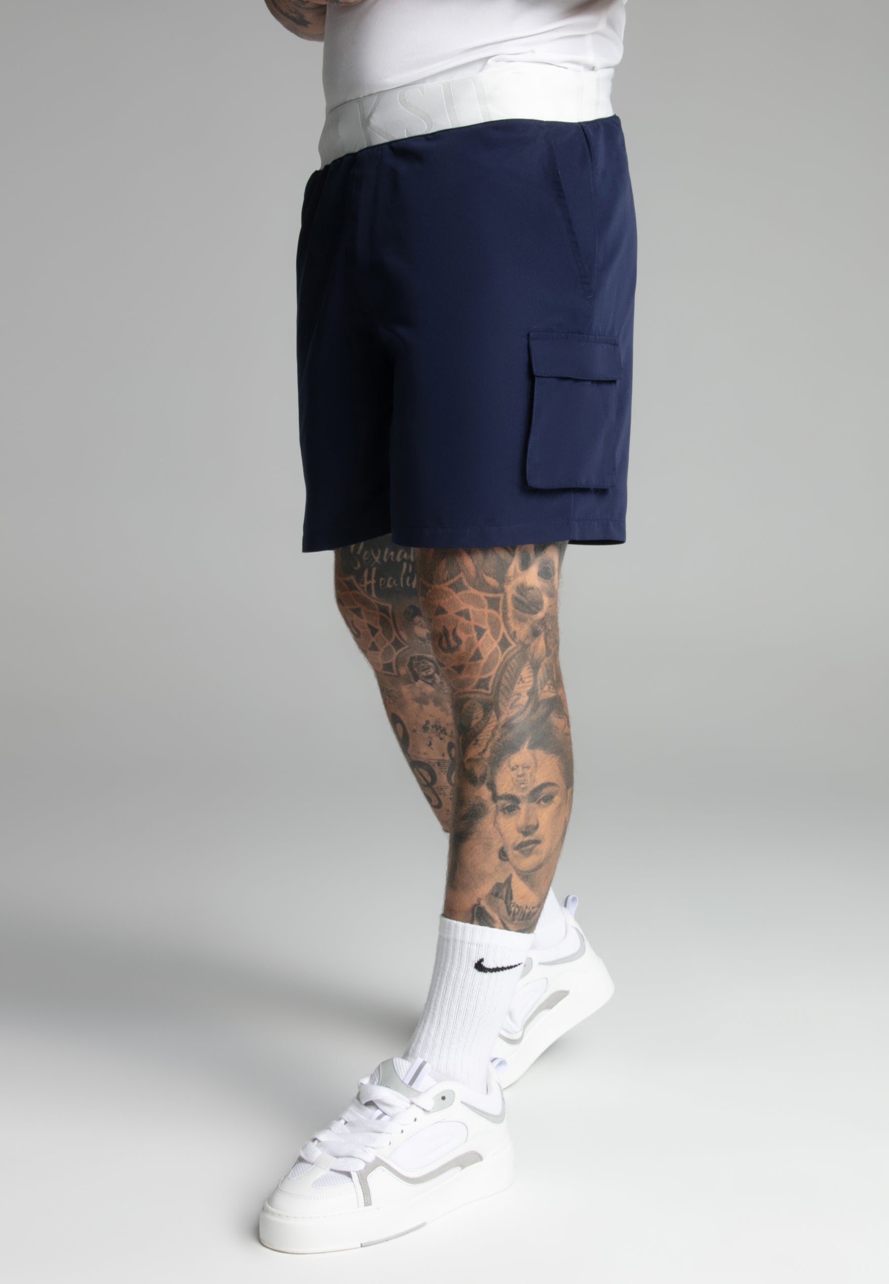 Cargo Swim Short in Black Swimming Trunks SikSilk