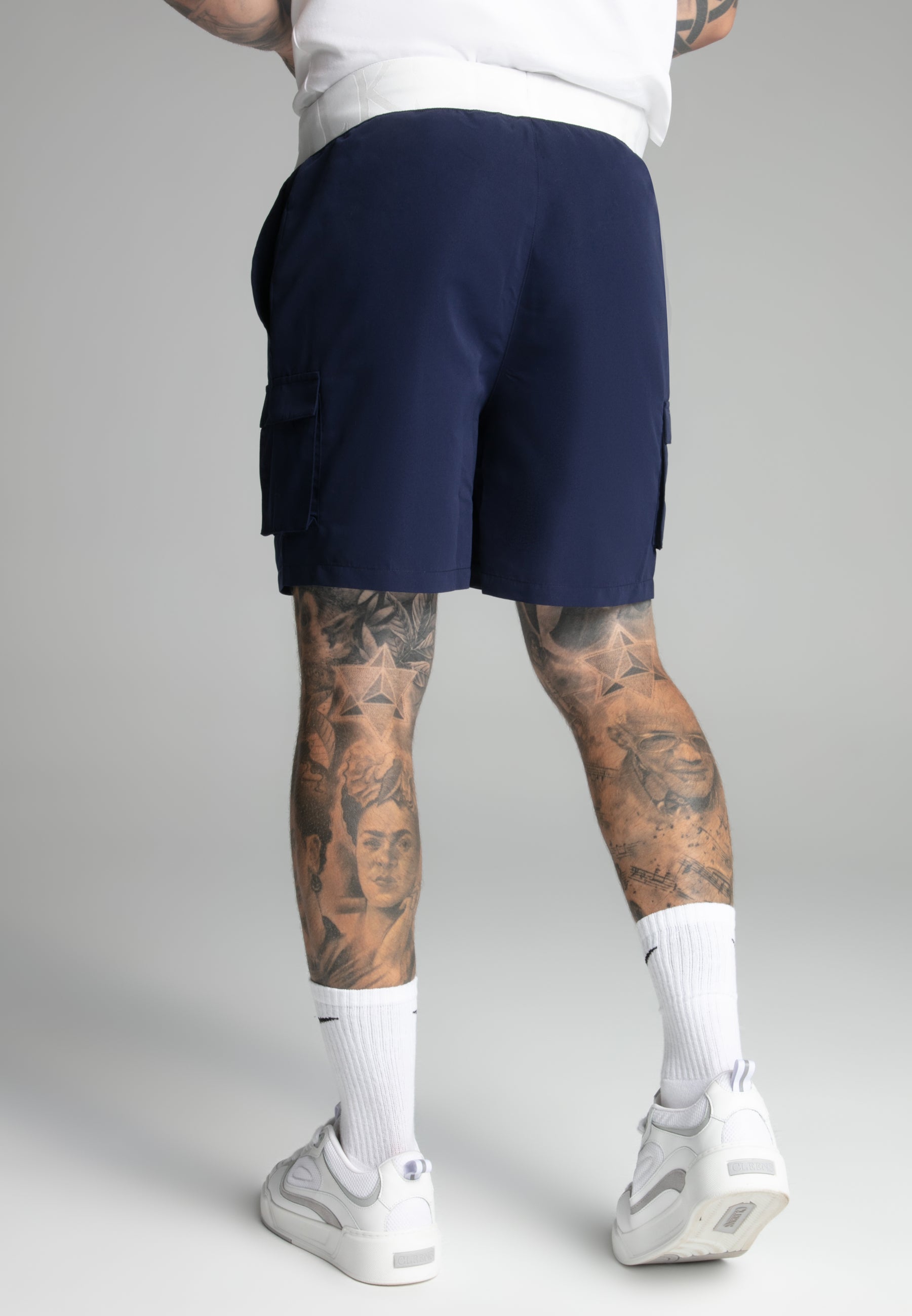 Cargo Swim Short in Black Swimming Trunks SikSilk