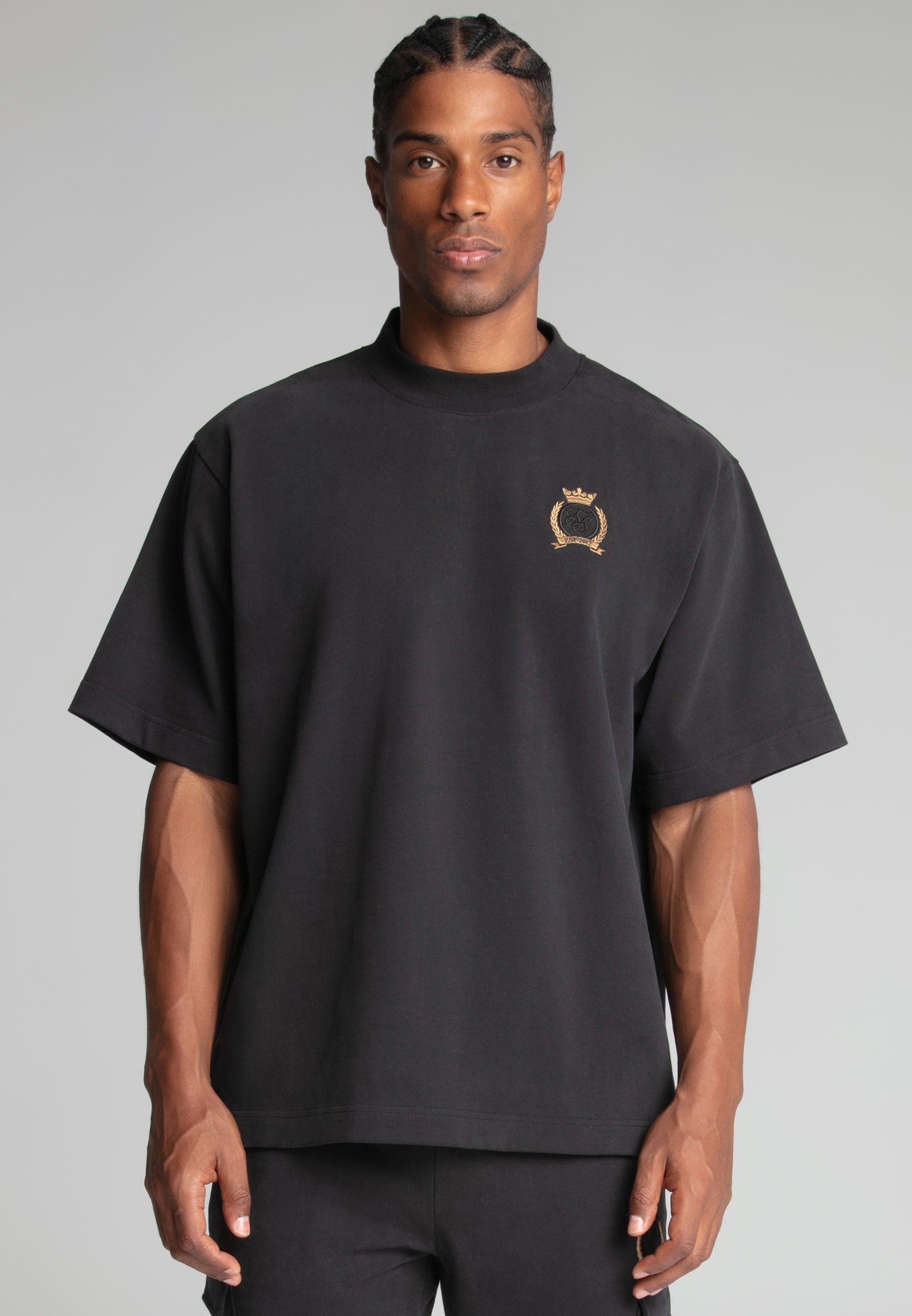 Premium Crest T-Shirt in Black T-Shirts SikSilk