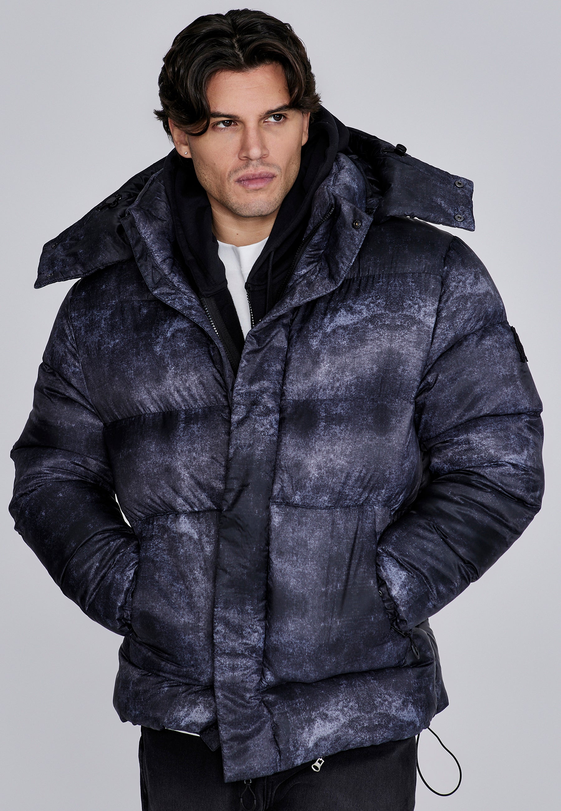 Puffer Jacket in Dark Grey Jackets SikSilk