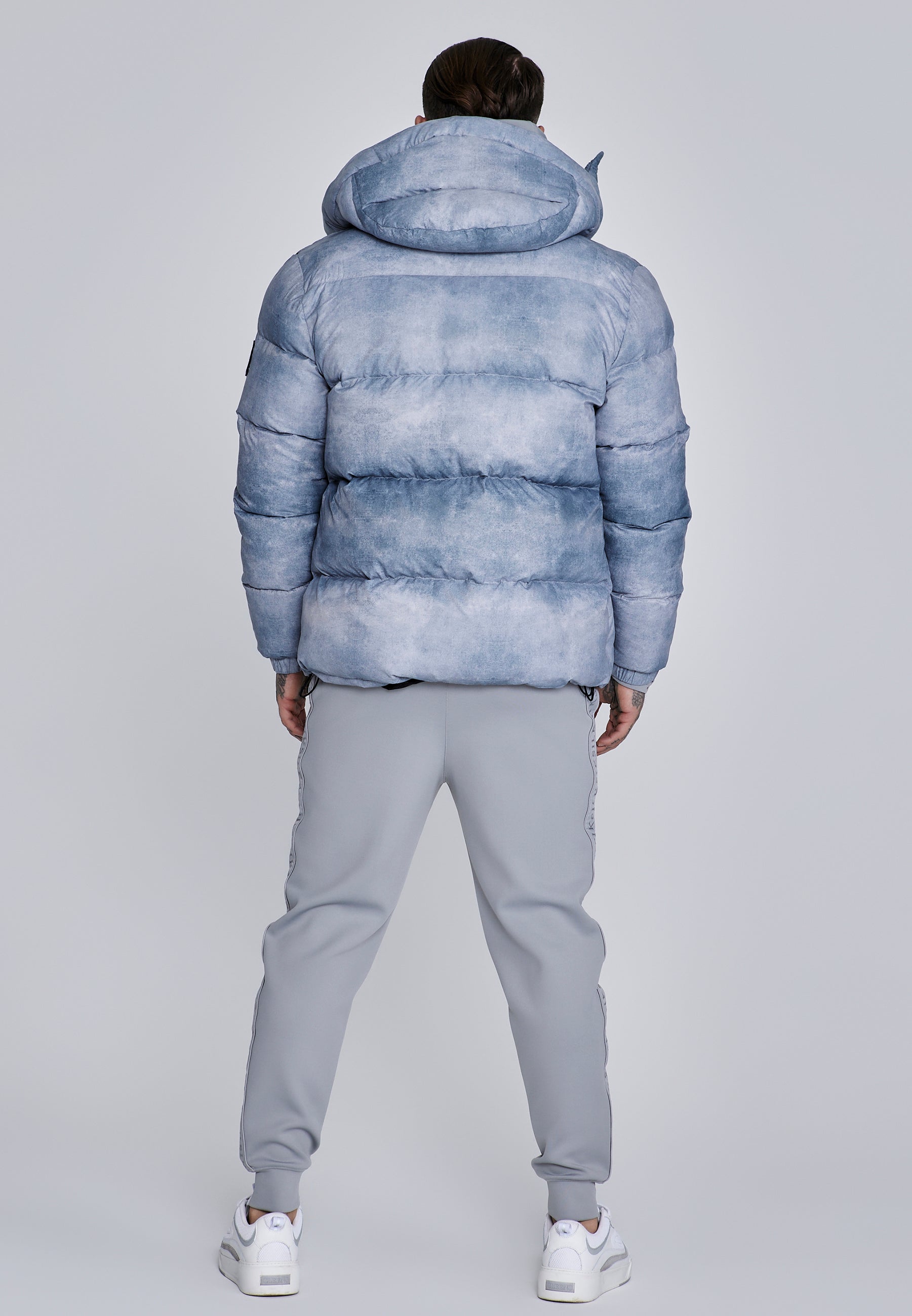 Puffer Jacket in Light Grey Jackets SikSilk