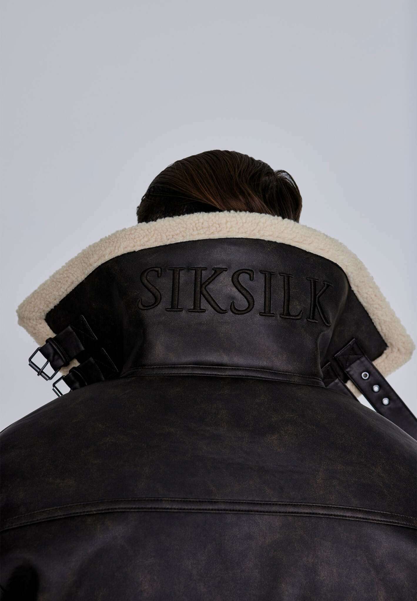 Aviator Jacket in Brown Jackets SikSilk