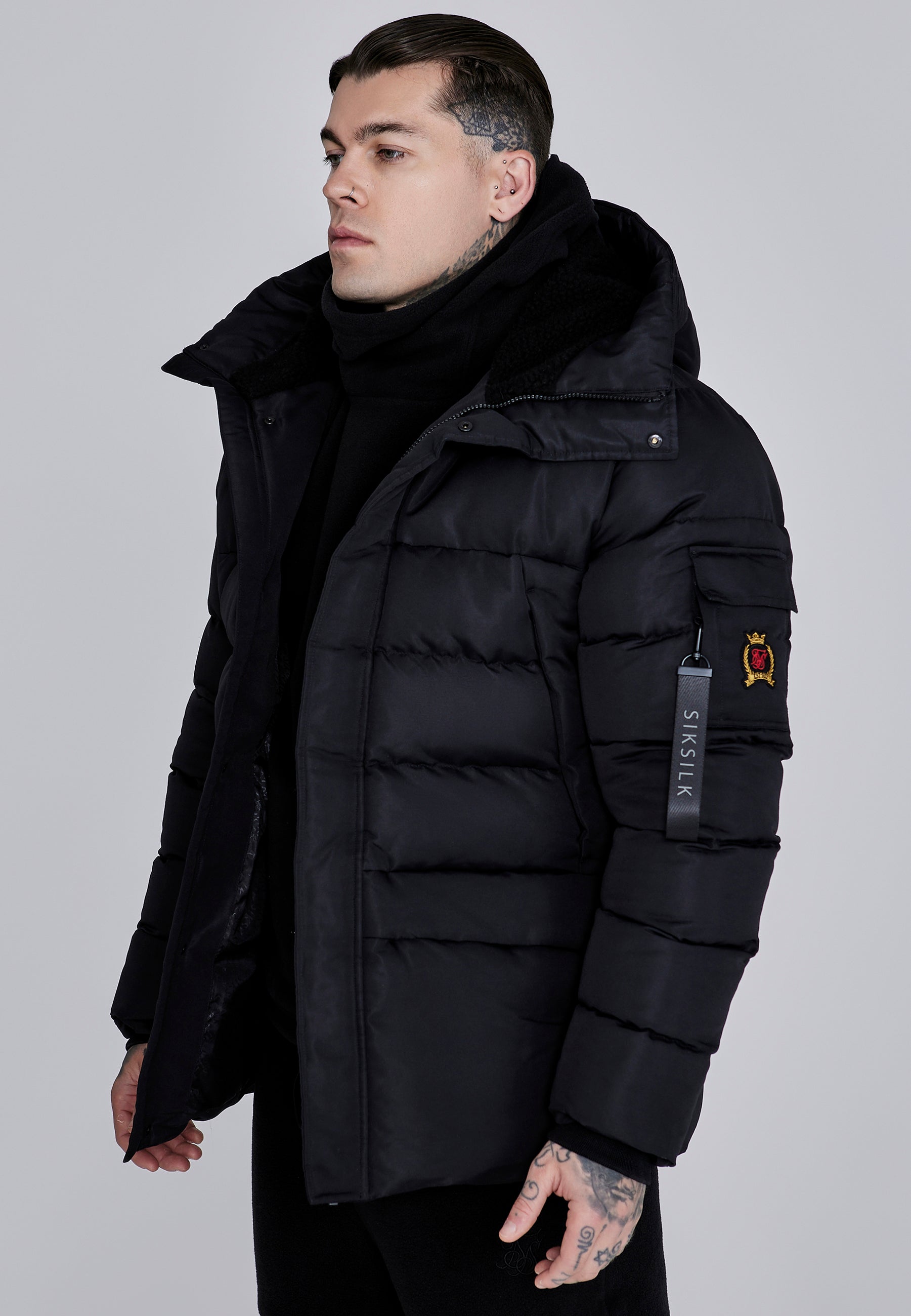 Parka in Black Jackets SikSilk