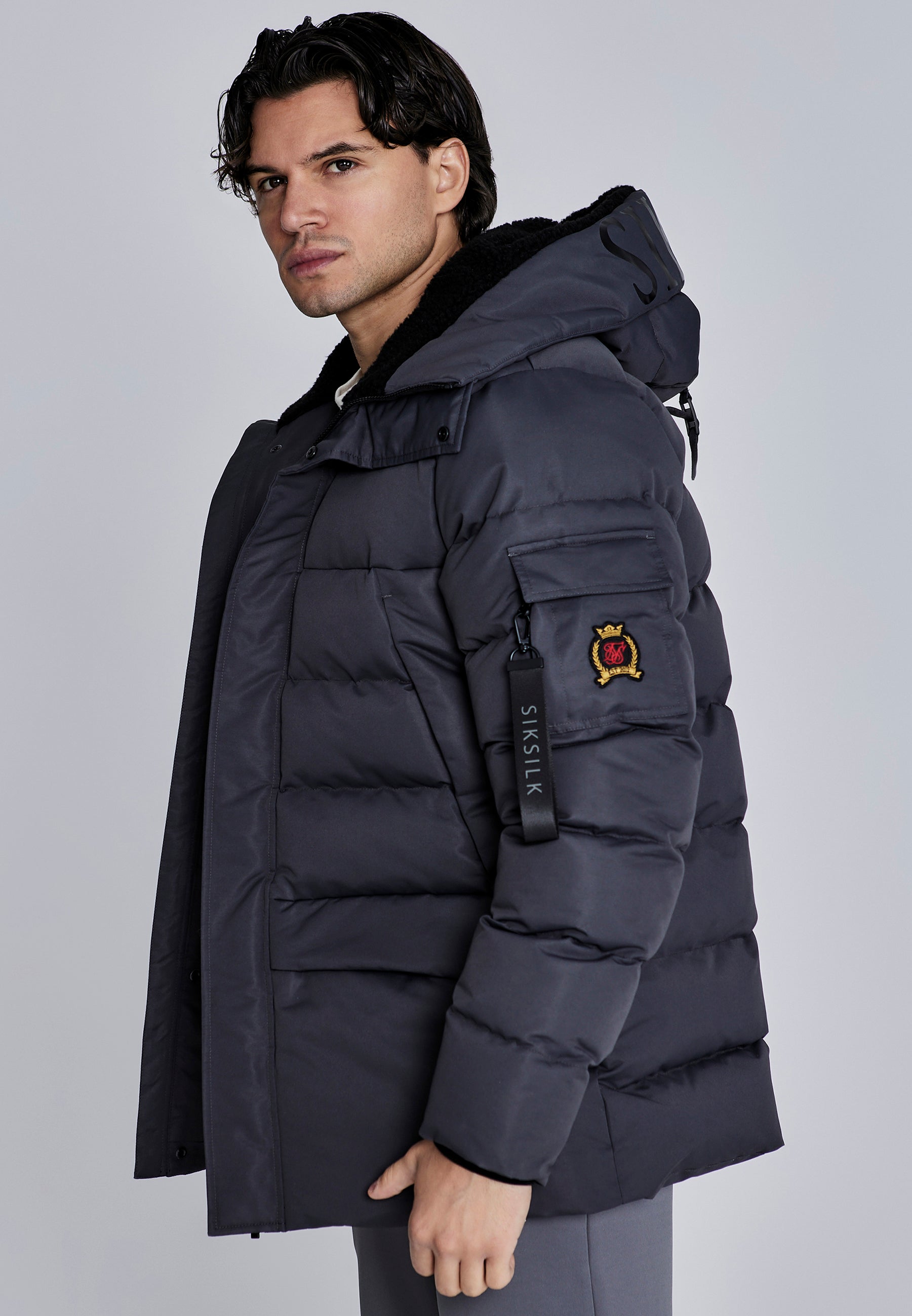 Parka in Grey Jackets SikSilk