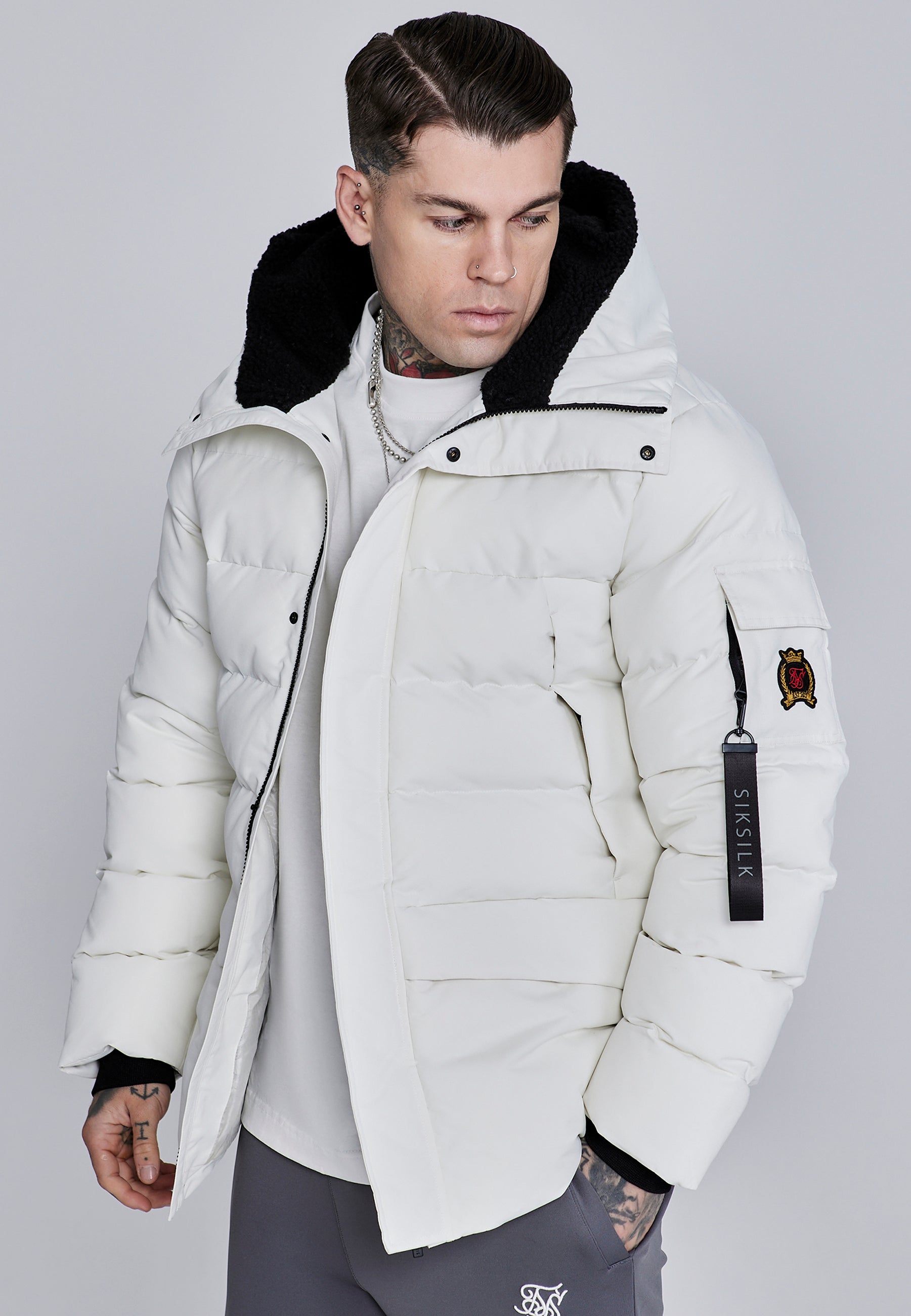 Parka in ecru Jackets SikSilk