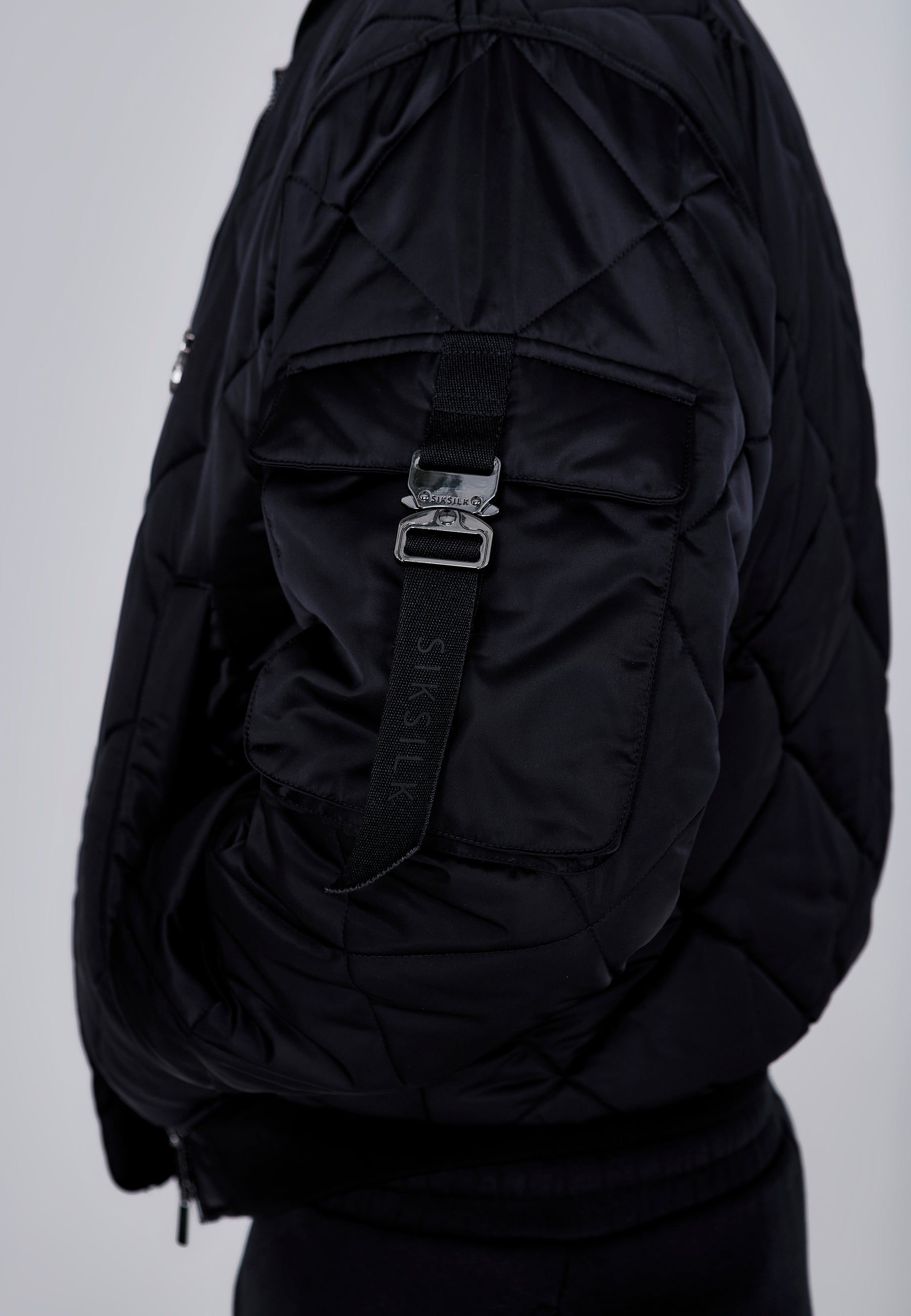 Bomber Jacket in Black Jackets SikSilk