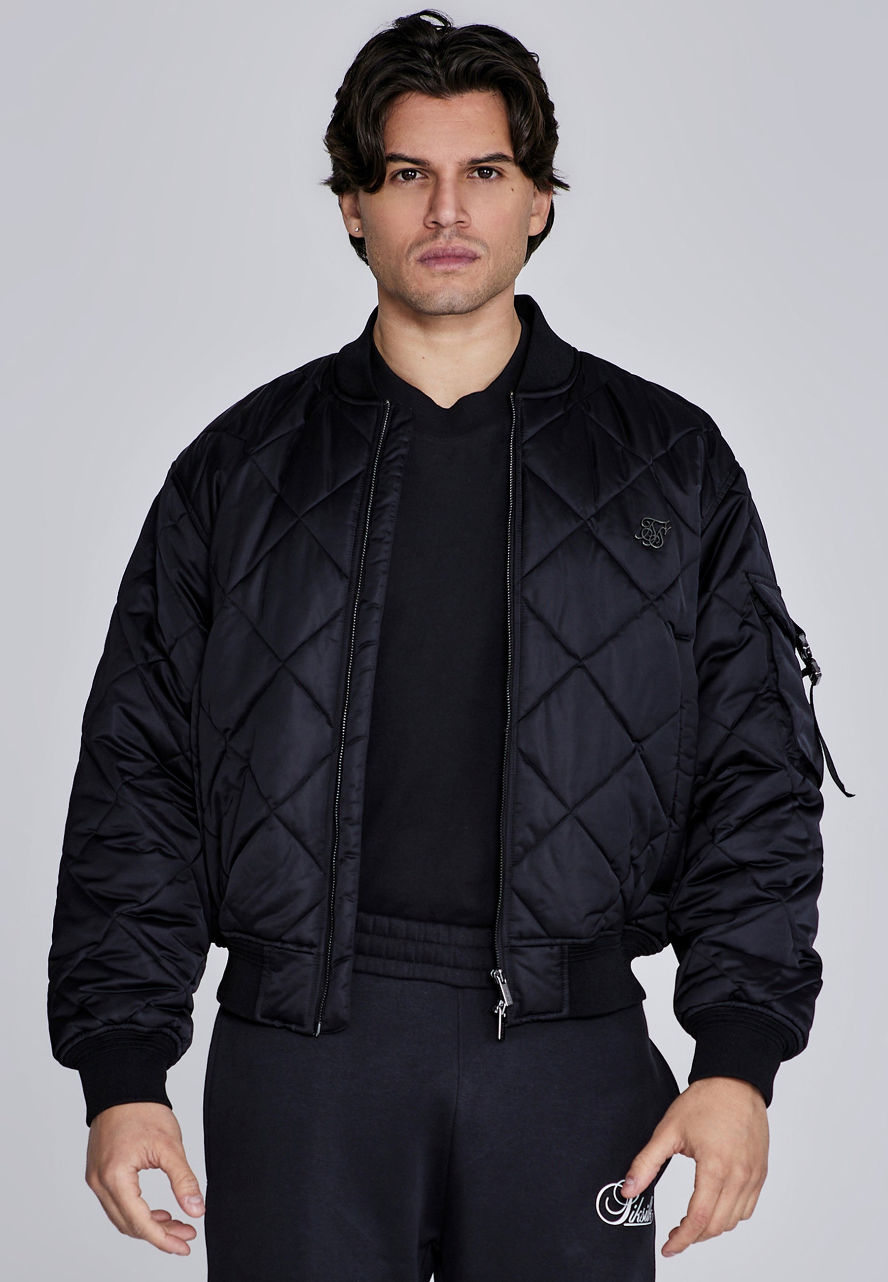 Bomber Jacket in Black Jackets SikSilk