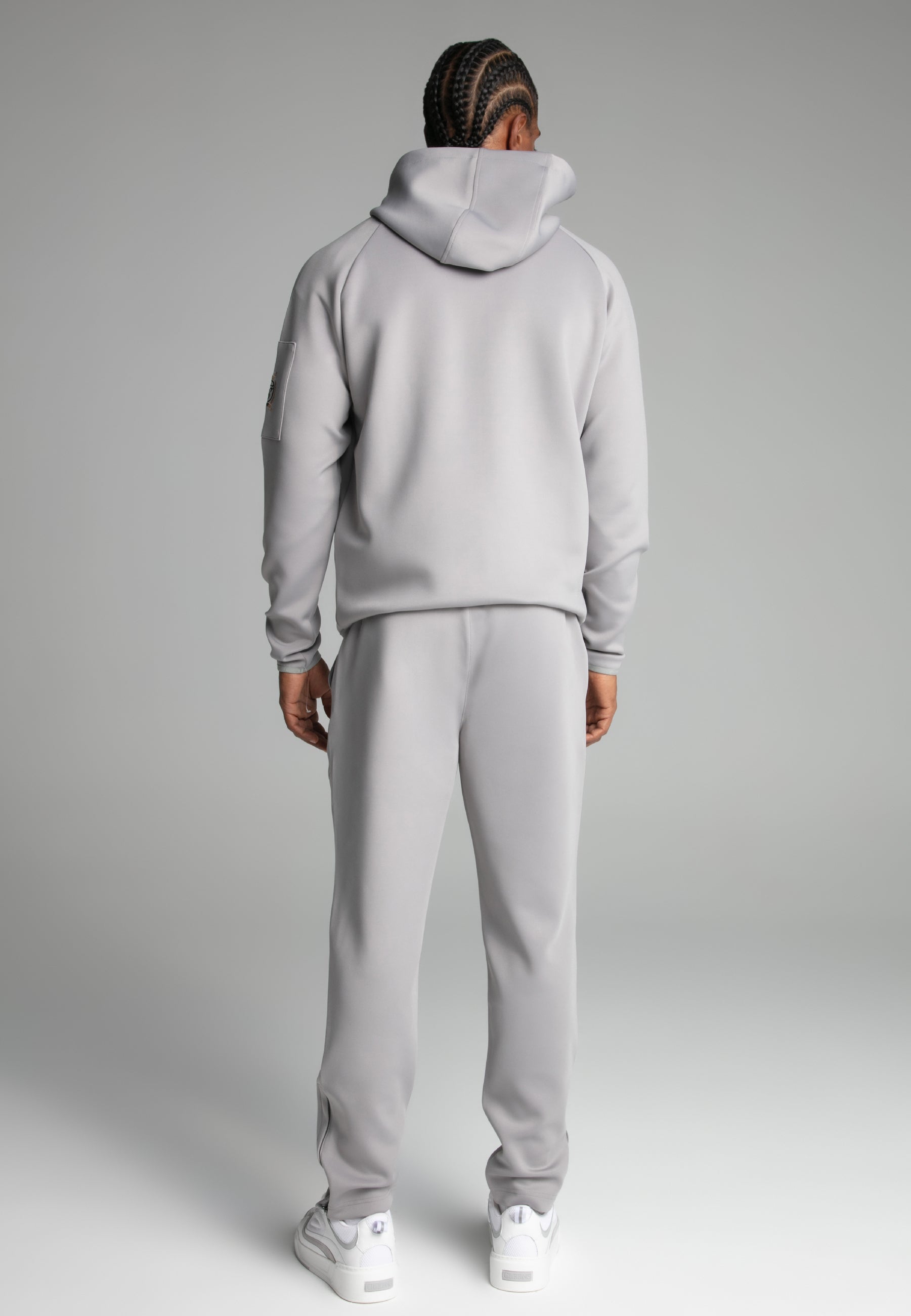 Full zip hoodie in gray Sweat jackets SikSilk
