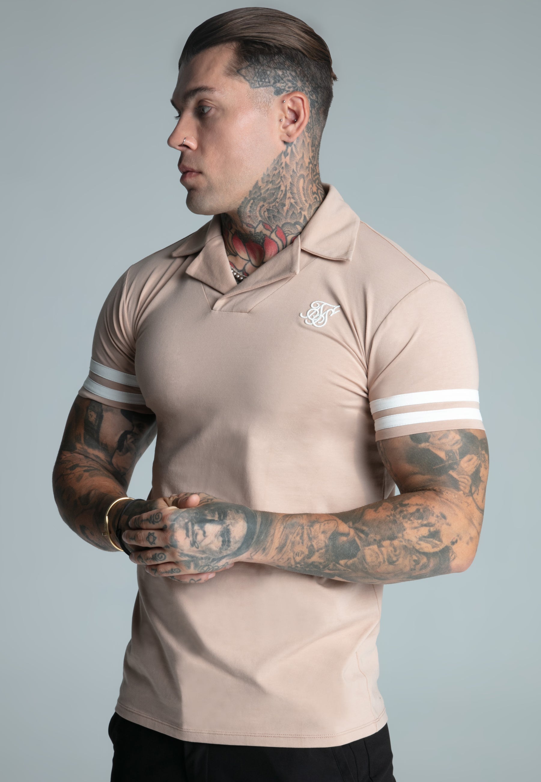 Tournament Revere Polo in Brown T-Shirts SikSilk