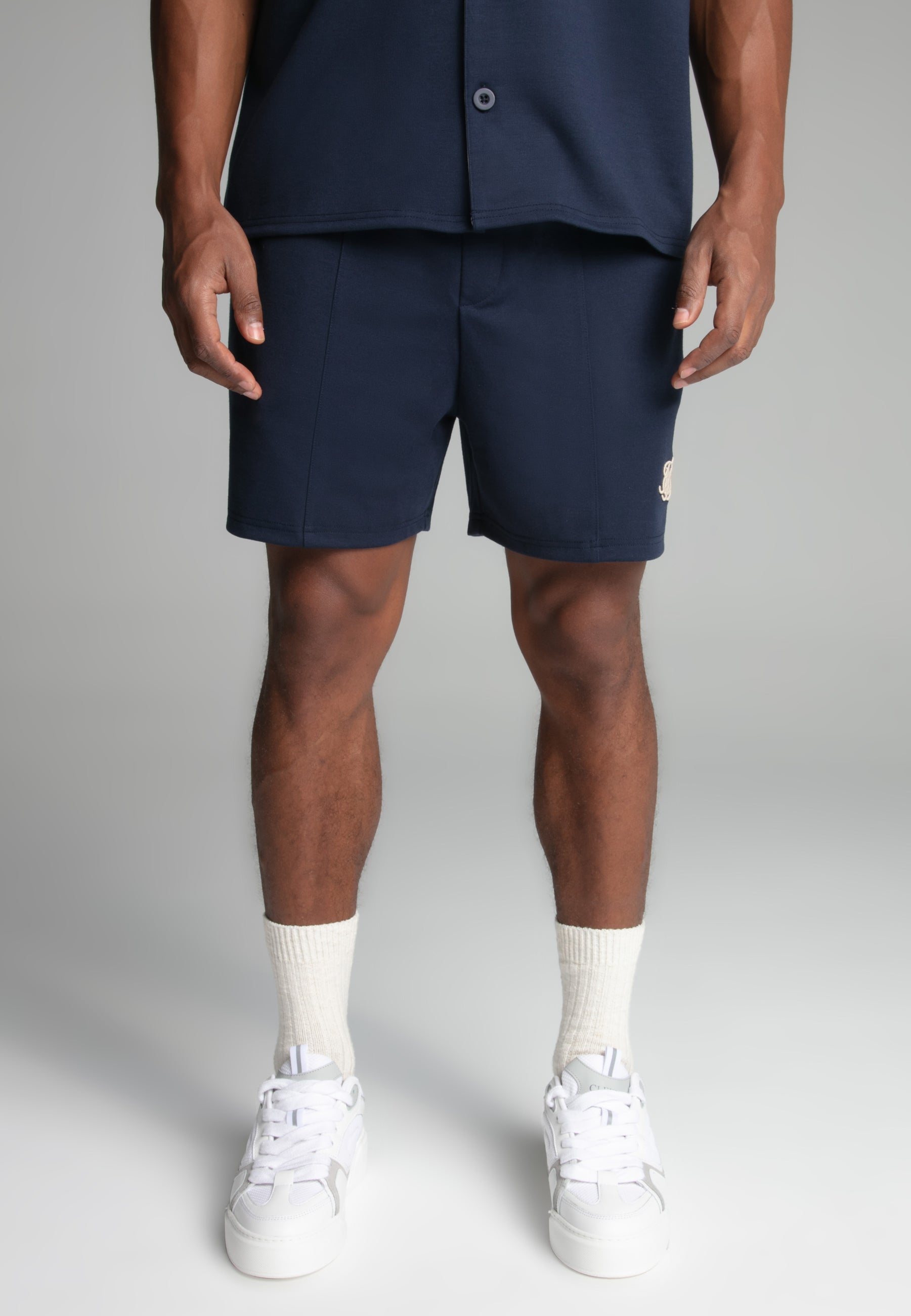 Retro Shorts in Navy Shorts SikSilk
