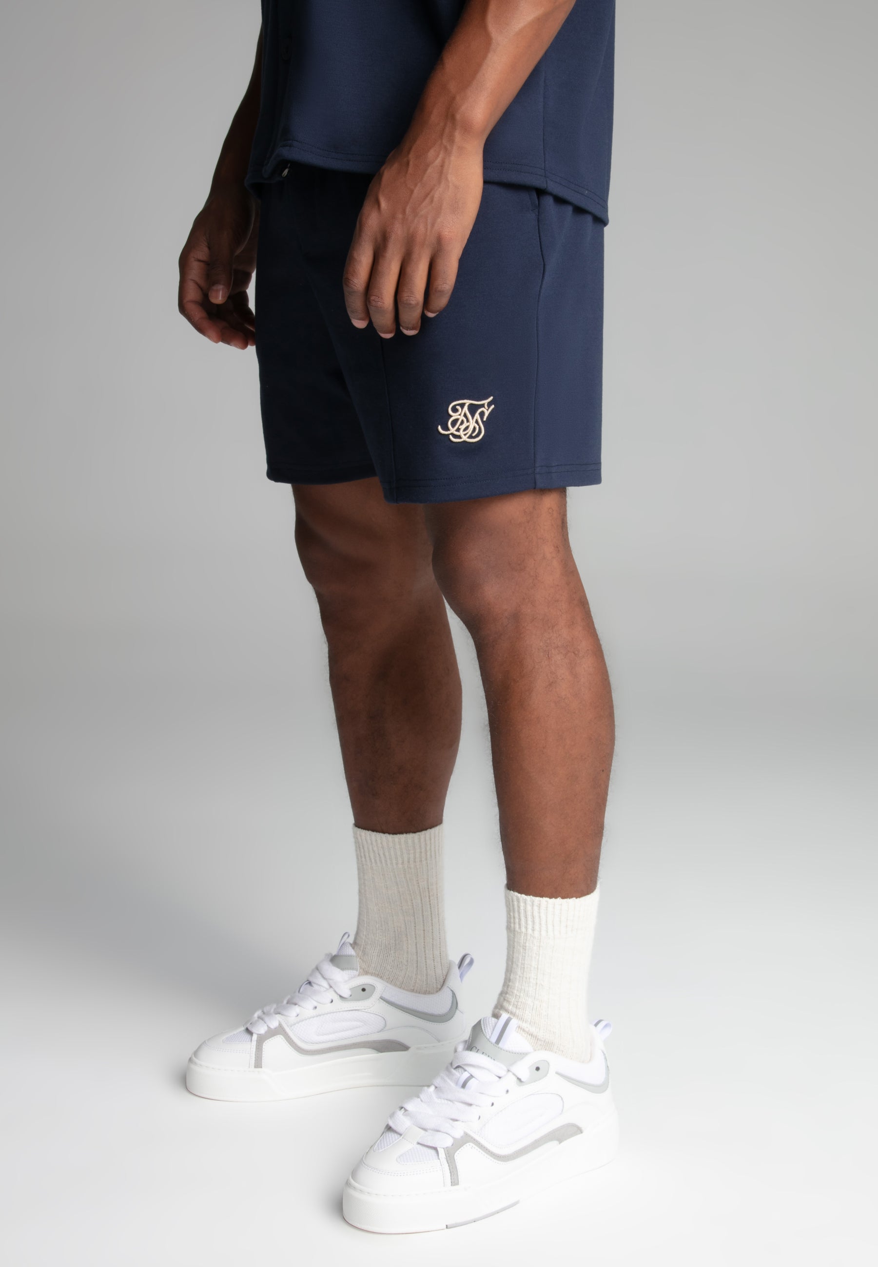 Retro Shorts in Navy Shorts SikSilk