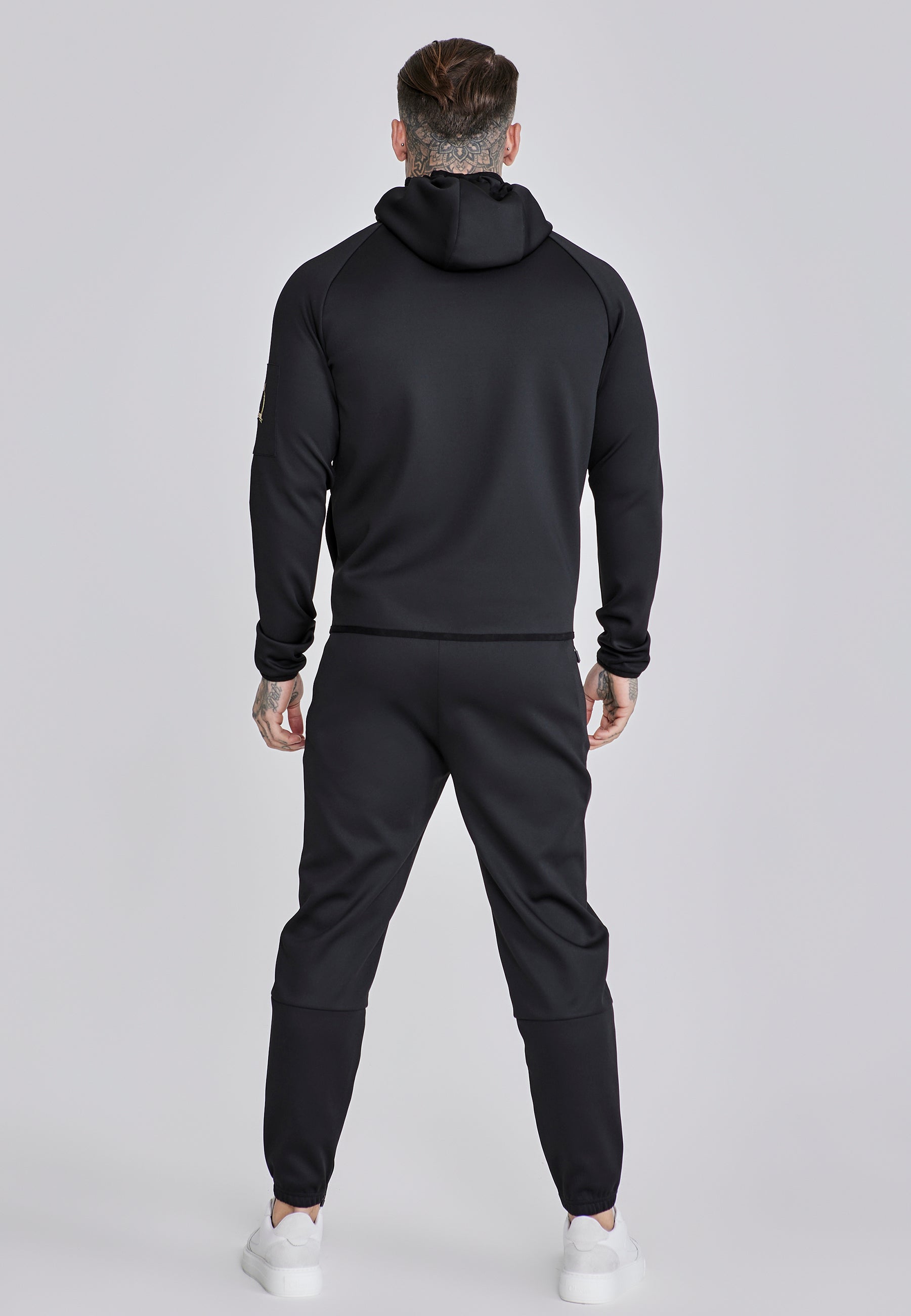 Full Zip Hoodie in Black Sweat Jackets SikSilk
