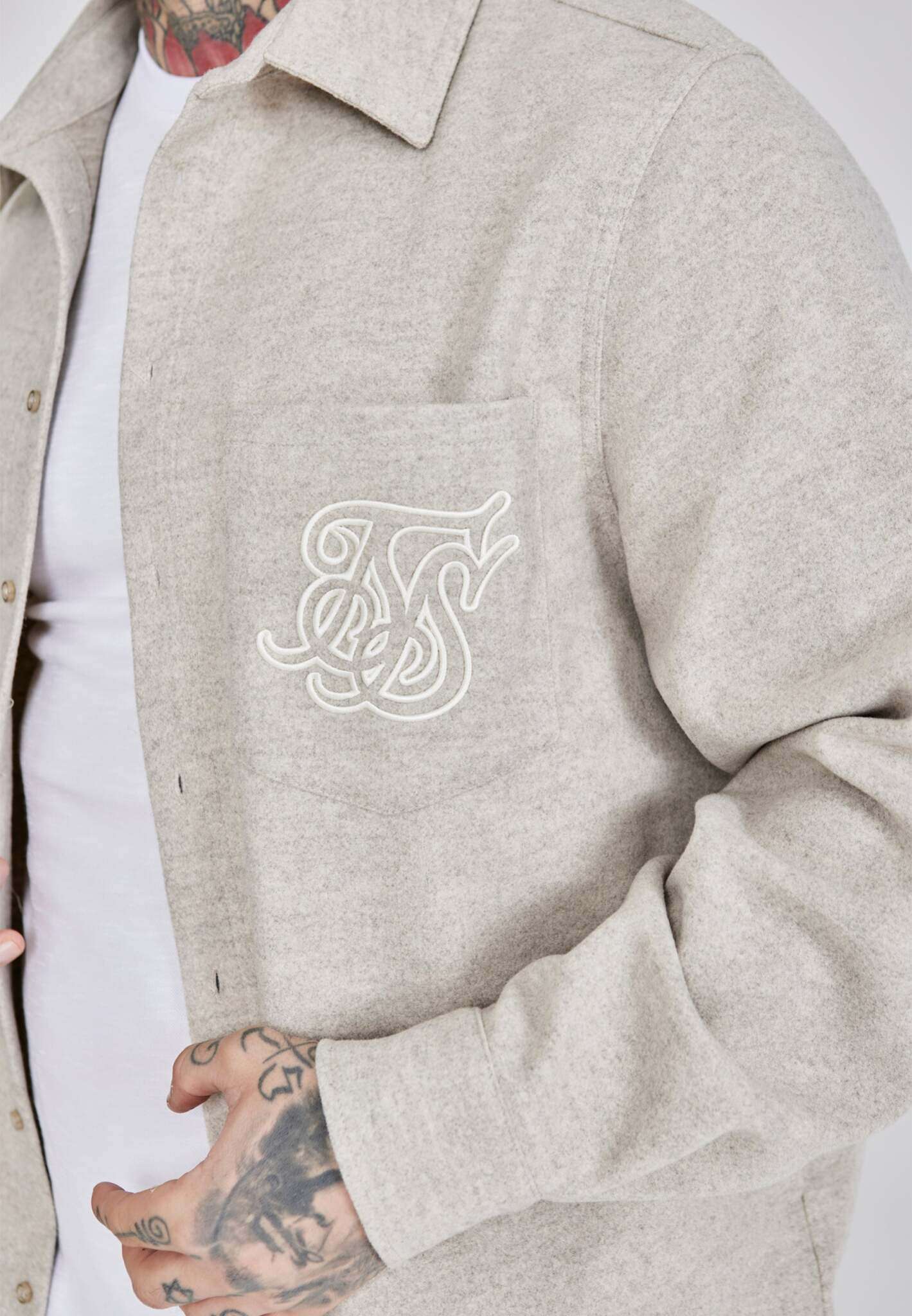 Overshirt in beige Shirts SikSilk