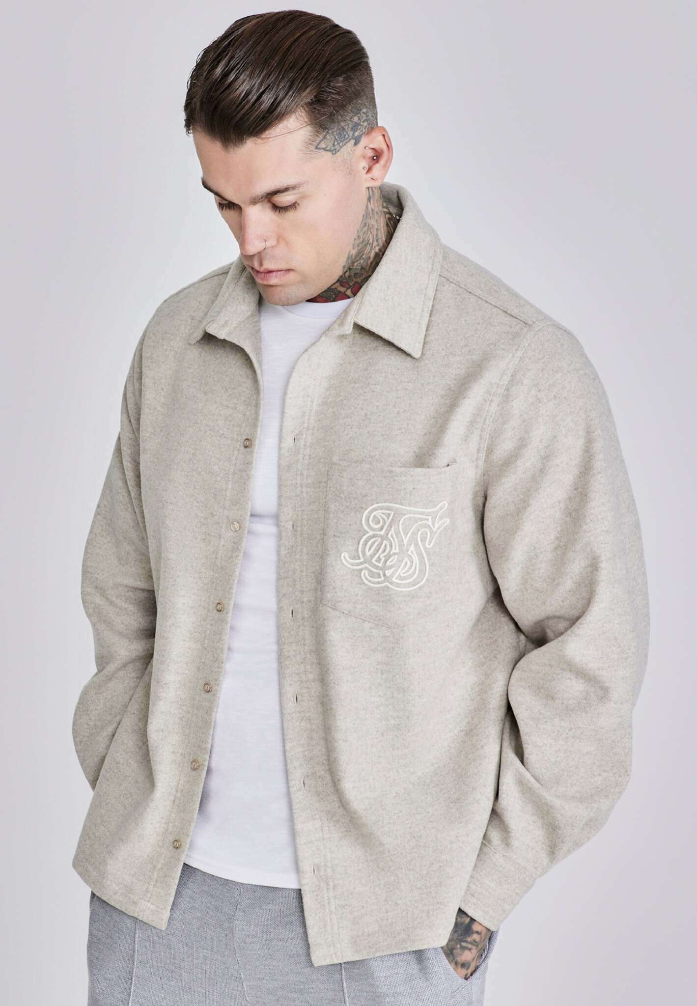 Overshirt in beige Shirts SikSilk