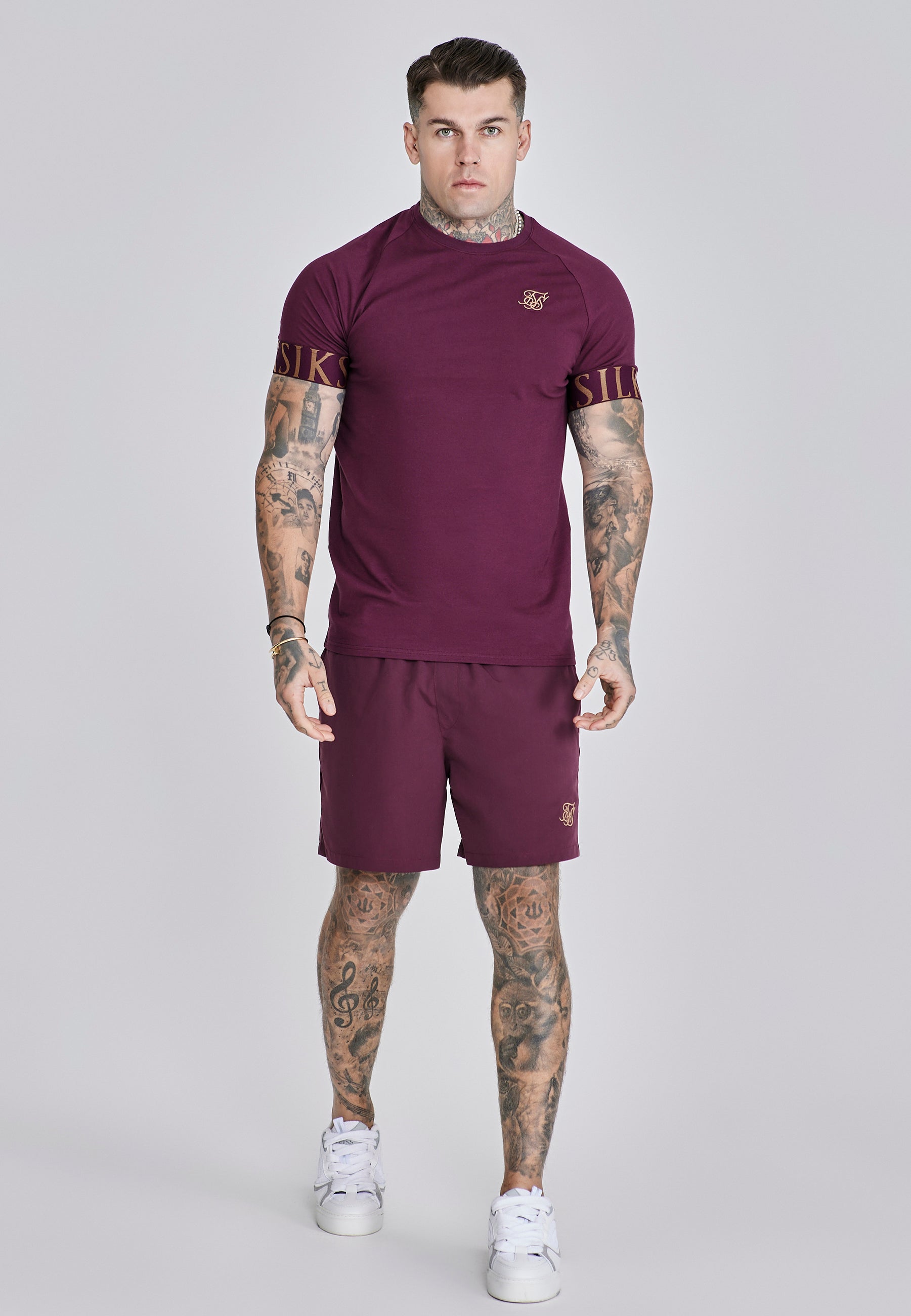 Tech T-Shirt in Burgundy T-Shirts SikSilk