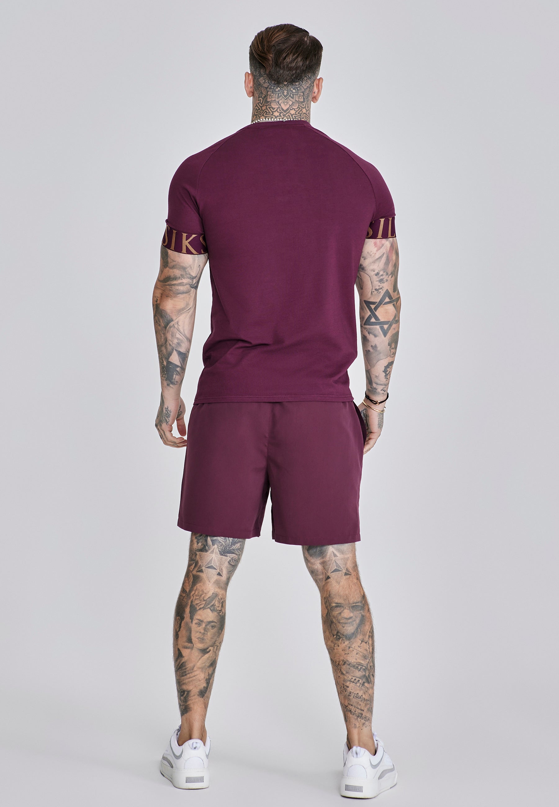 Tech T-Shirt in Burgundy T-Shirts SikSilk