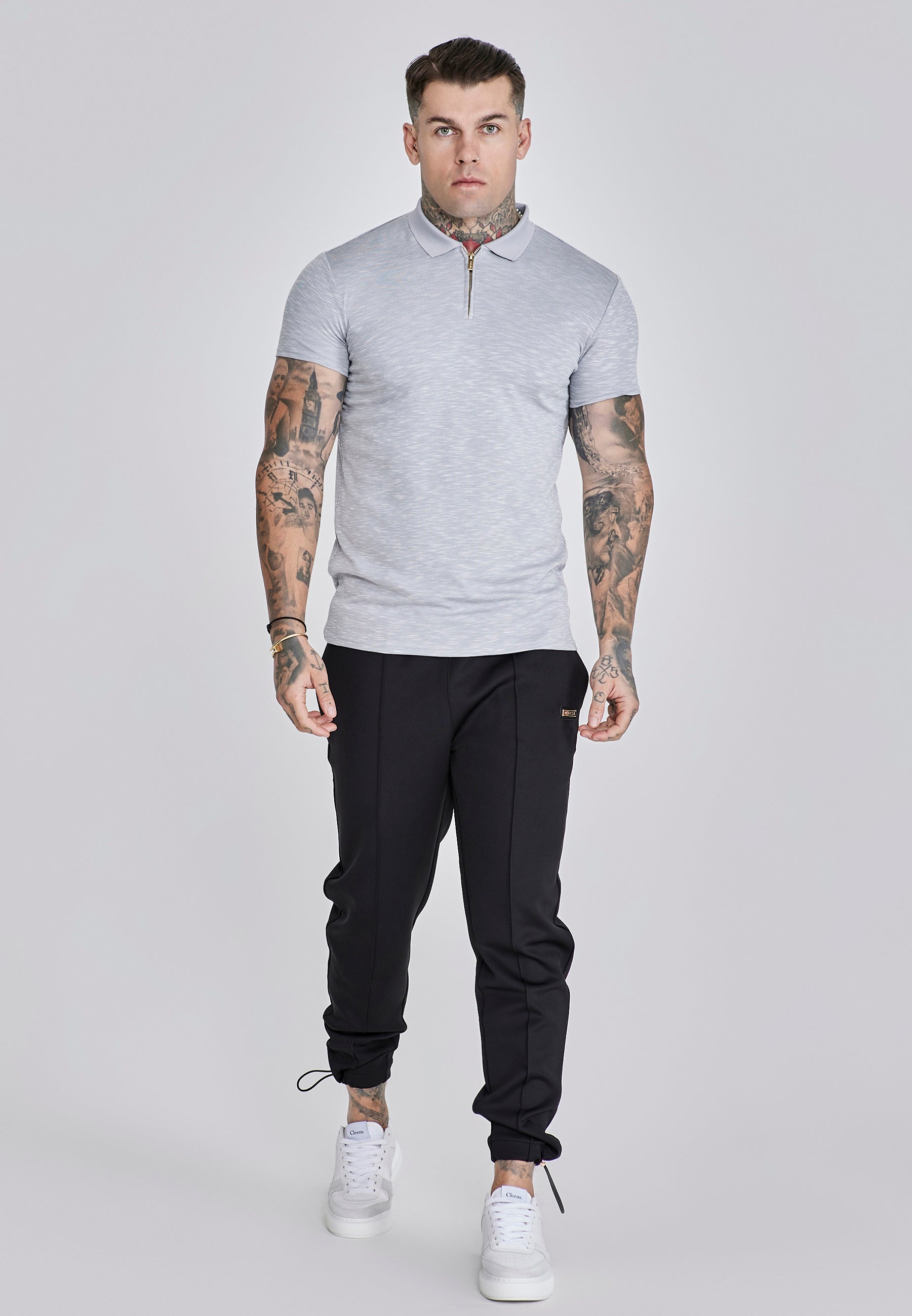 Smart Polo in Grey Marl T-Shirts SikSilk