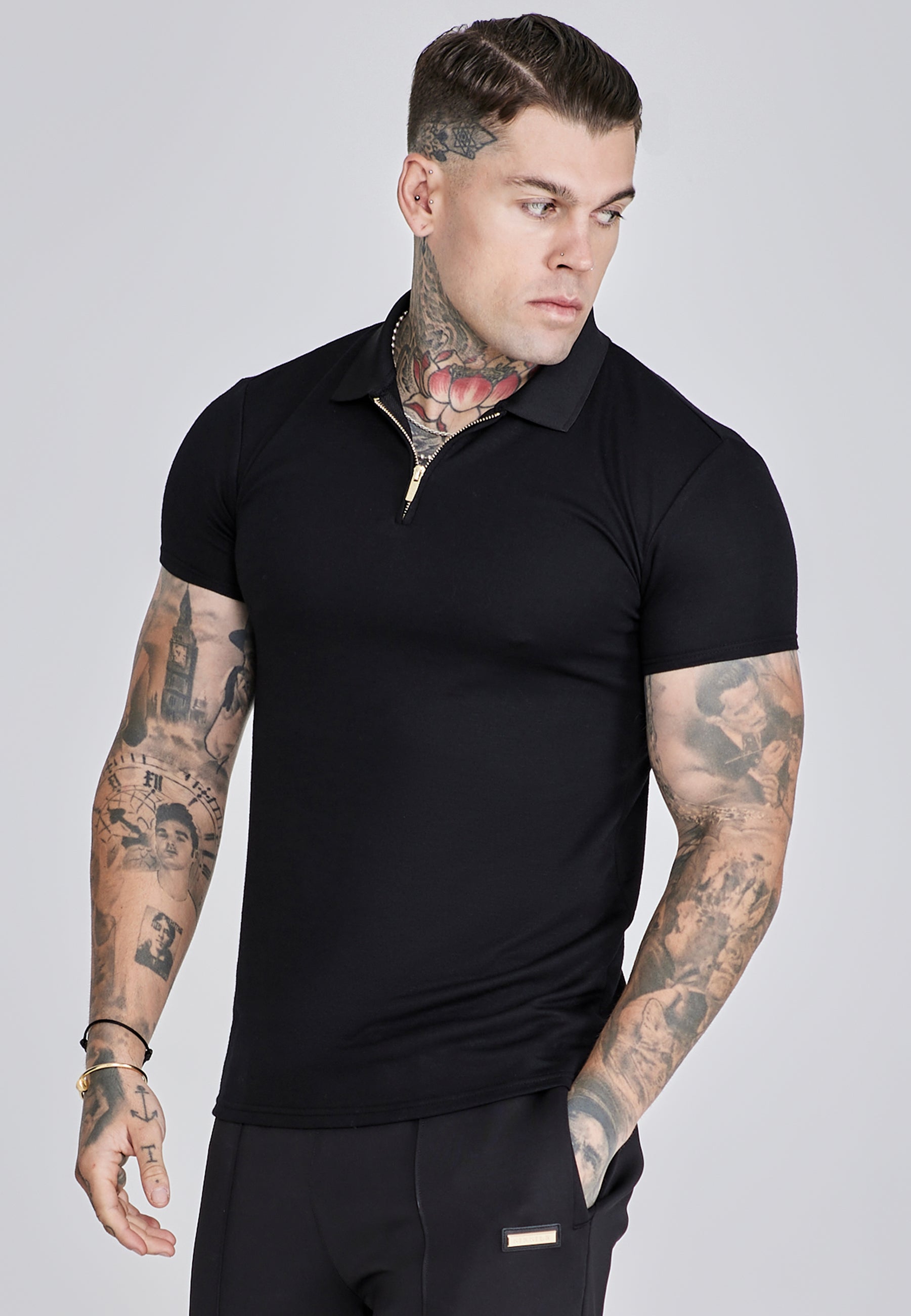 Smart Polo in Black T-Shirts SikSilk