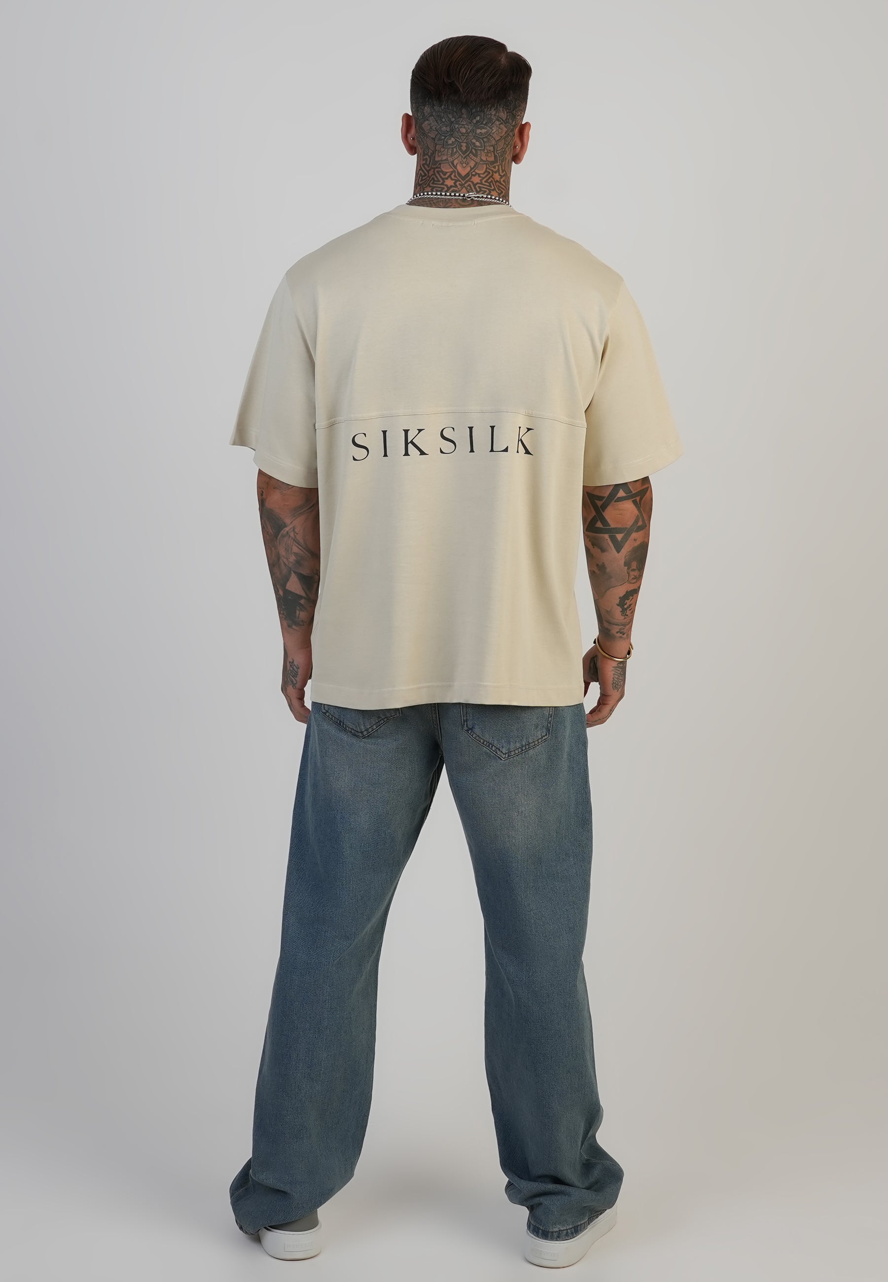Graphic T-shirt in ecru T-shirts SikSilk