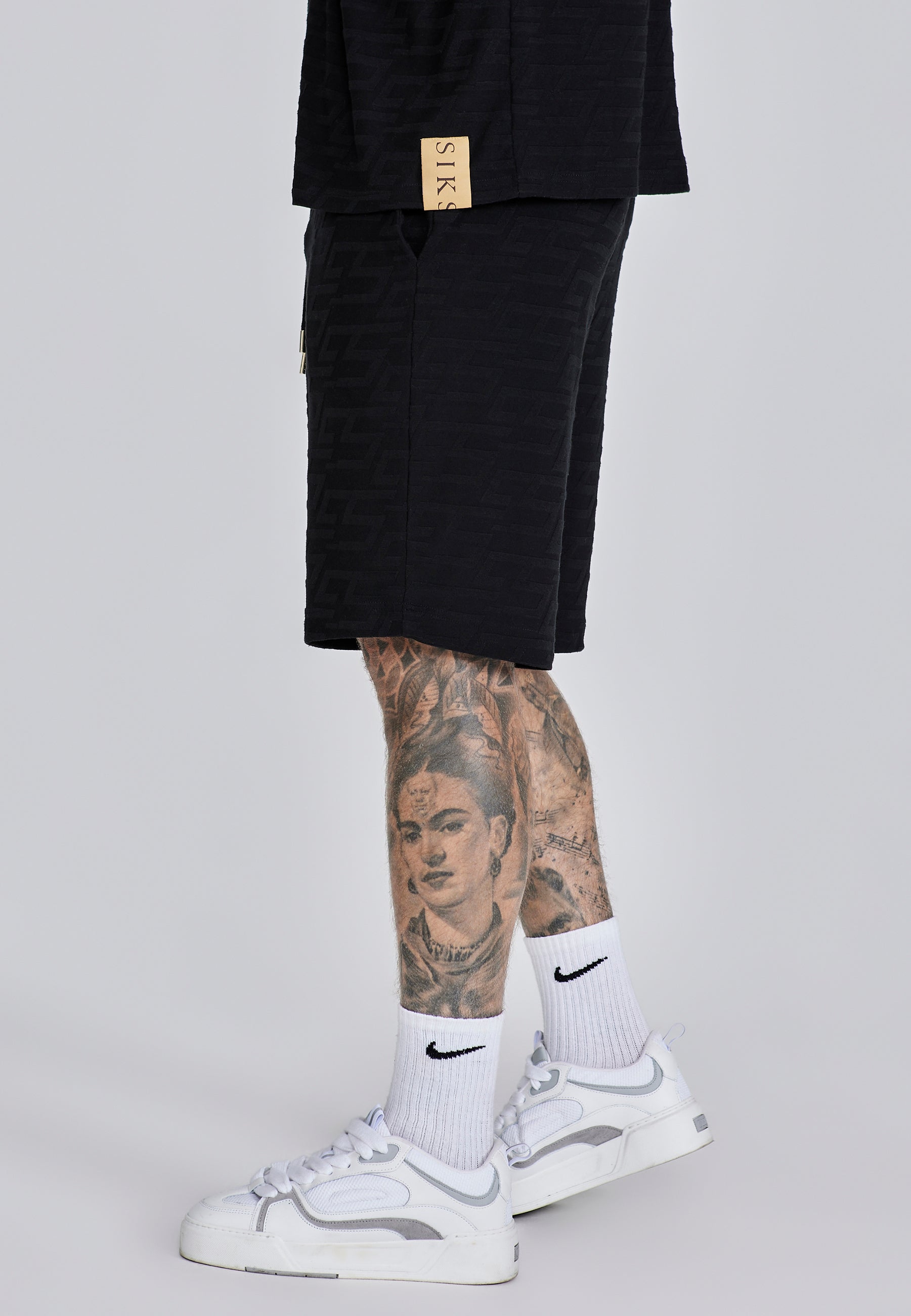 Towelling Shorts in Black Shorts SikSilk