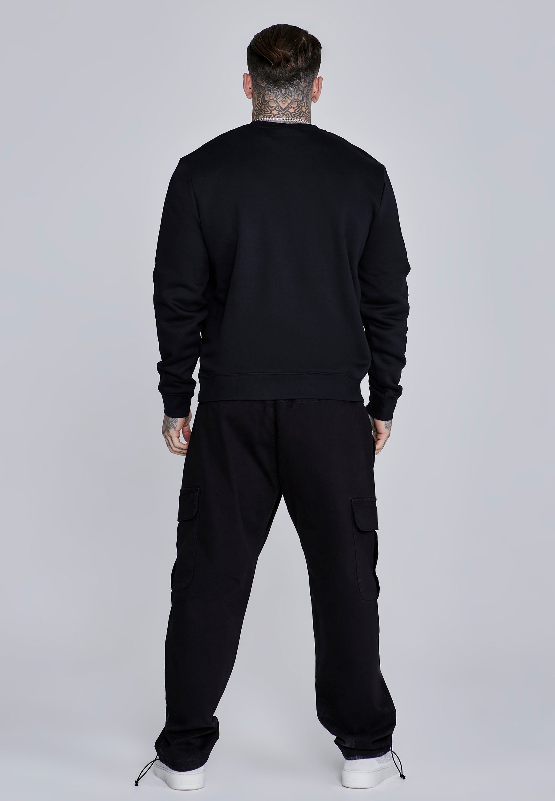 Loose Fit Cargos in Black Pants SikSilk