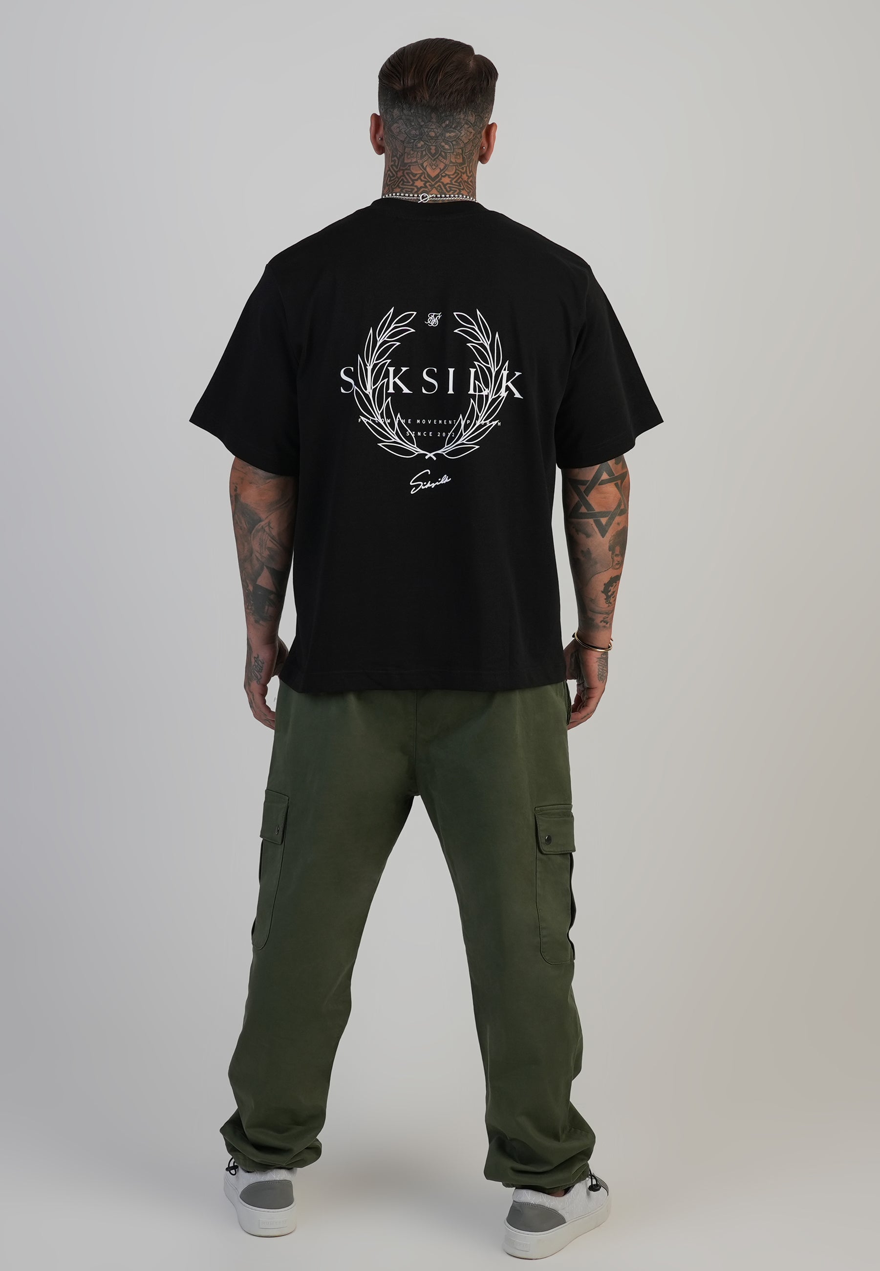 Loose Fit Cargos in Khaki Green Pants SikSilk