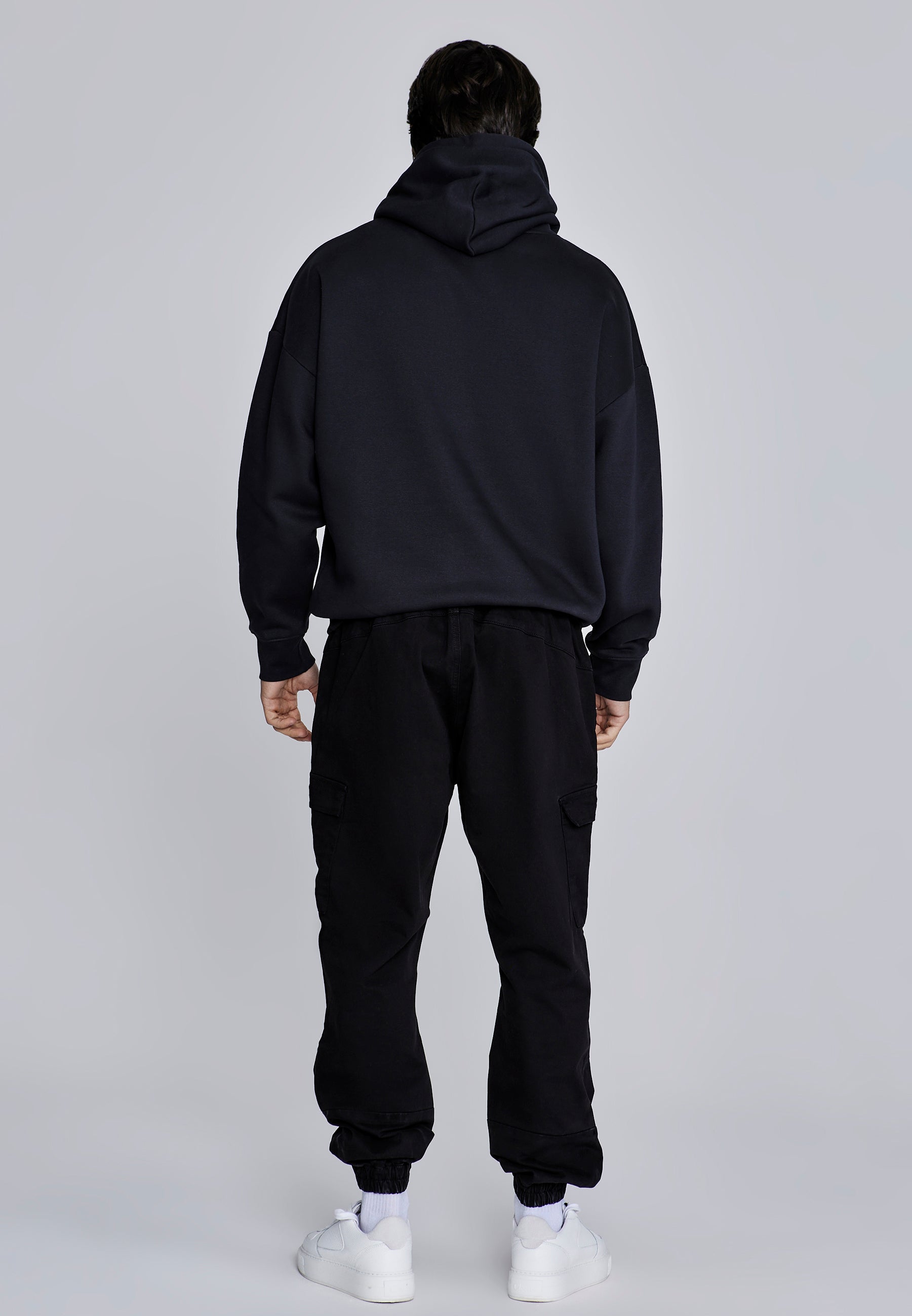 Slim Fit Cargos in Black Pants SikSilk