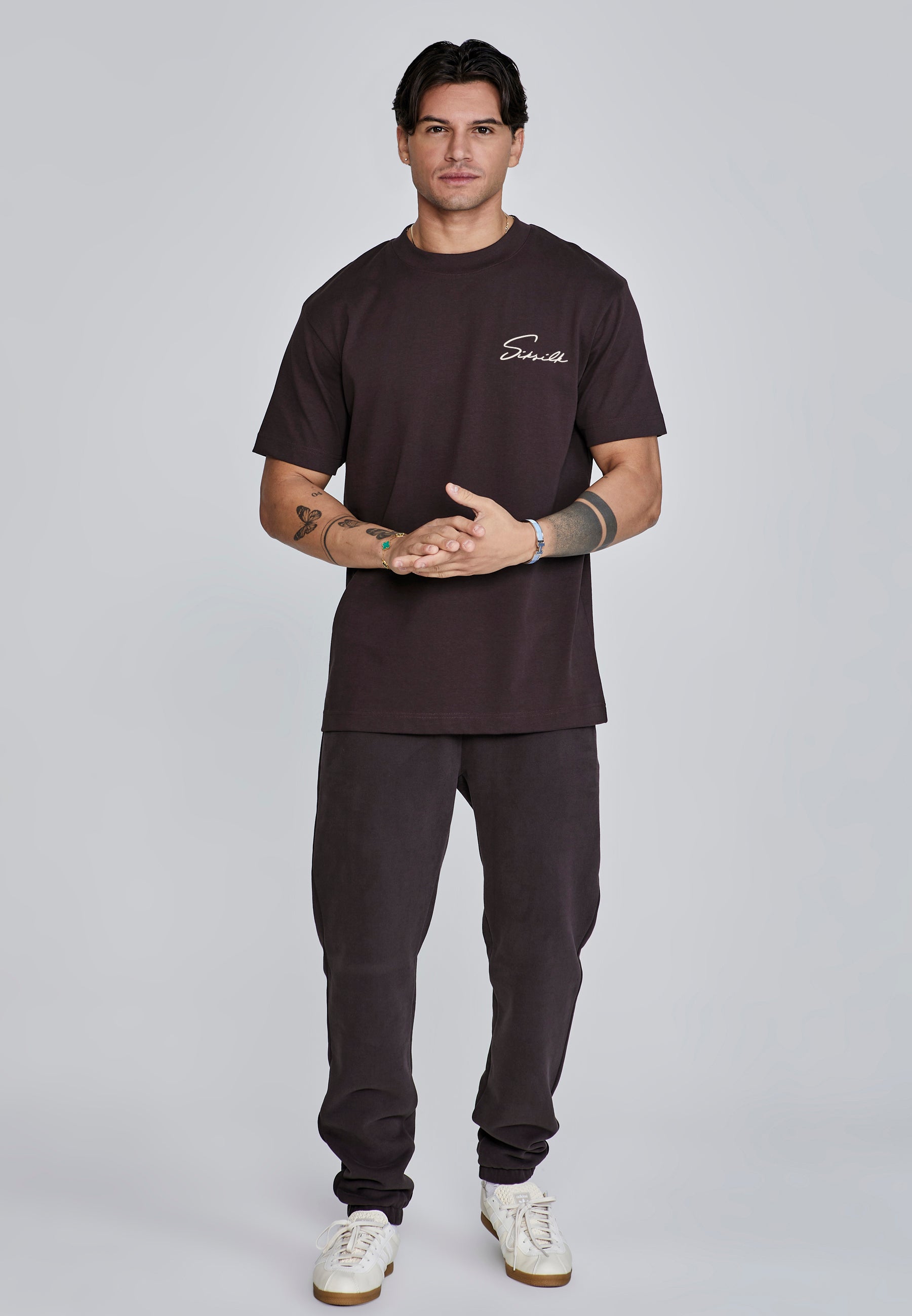 Signature T-Shirt in Brown T-Shirts SikSilk