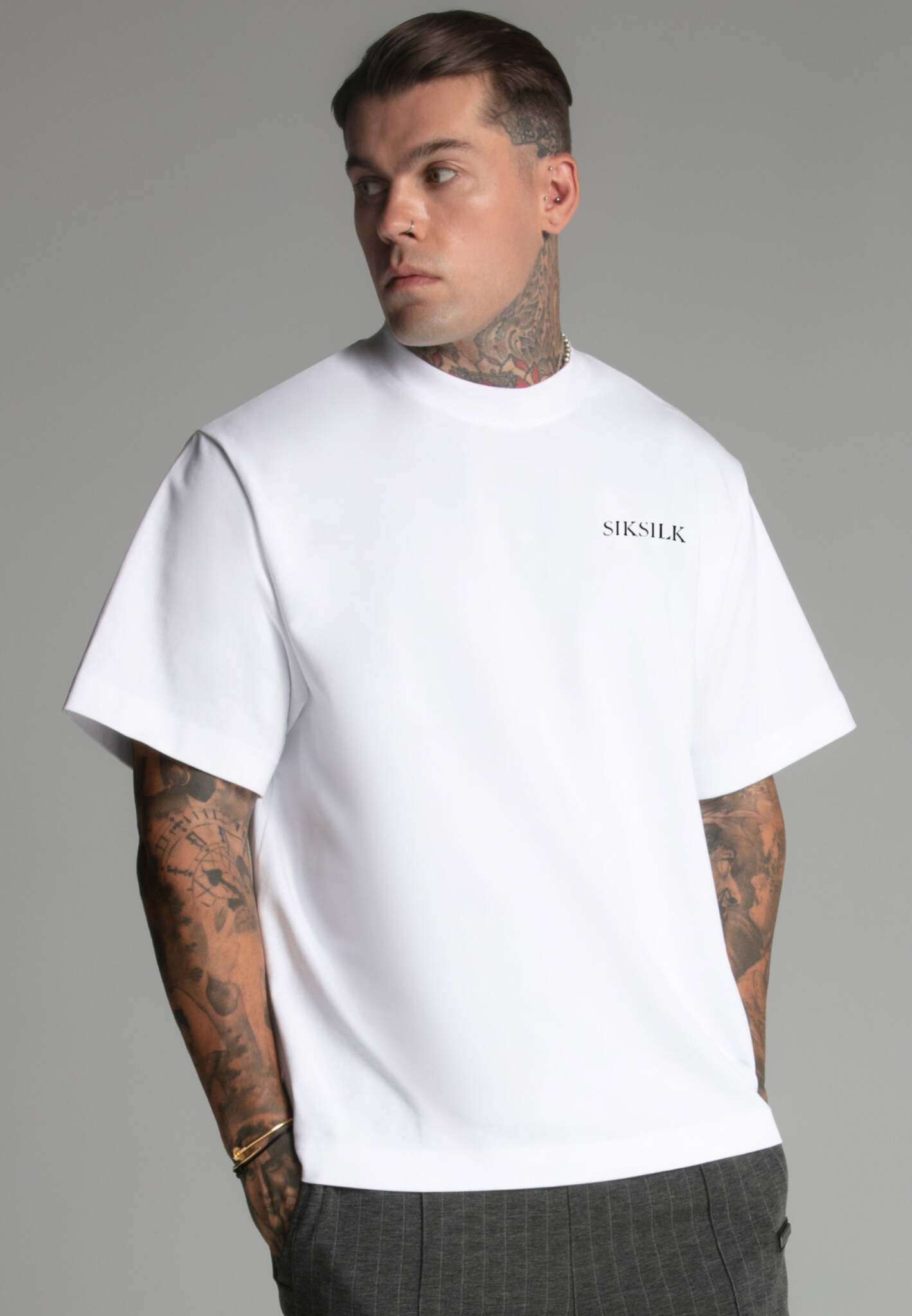 Graphic T-Shirt in White T-Shirts SikSilk