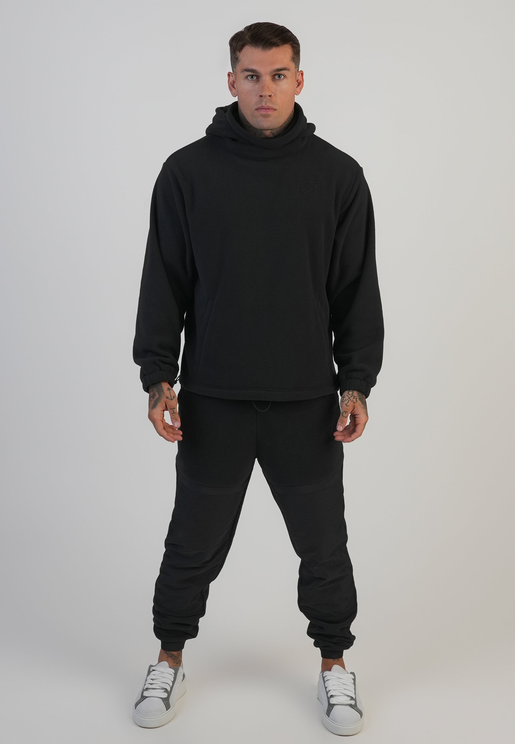 Polar Fleece Joggers in Black Pants SikSilk