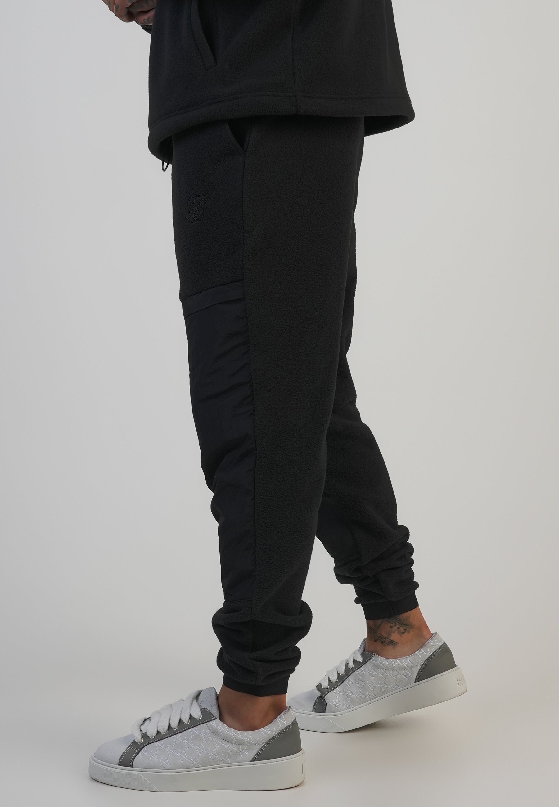 Polar Fleece Joggers in Black Pants SikSilk
