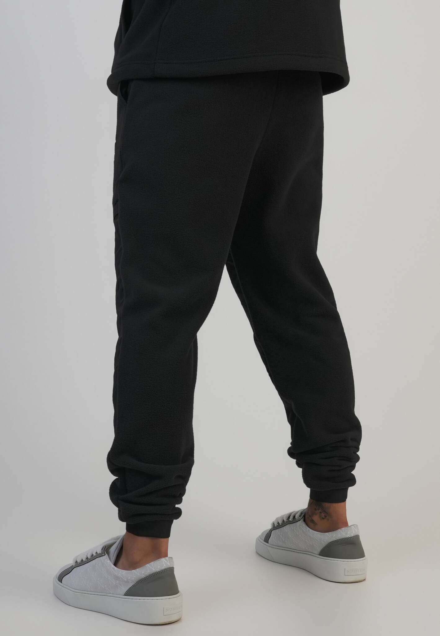 Polar Fleece Joggers in Black Pants SikSilk