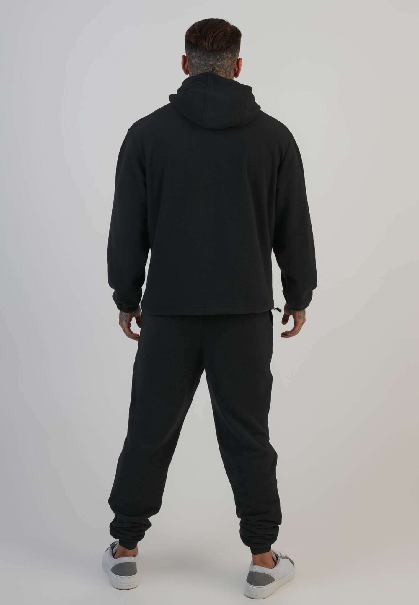 Polar Fleece Hoodie in Black Hoodie SikSilk