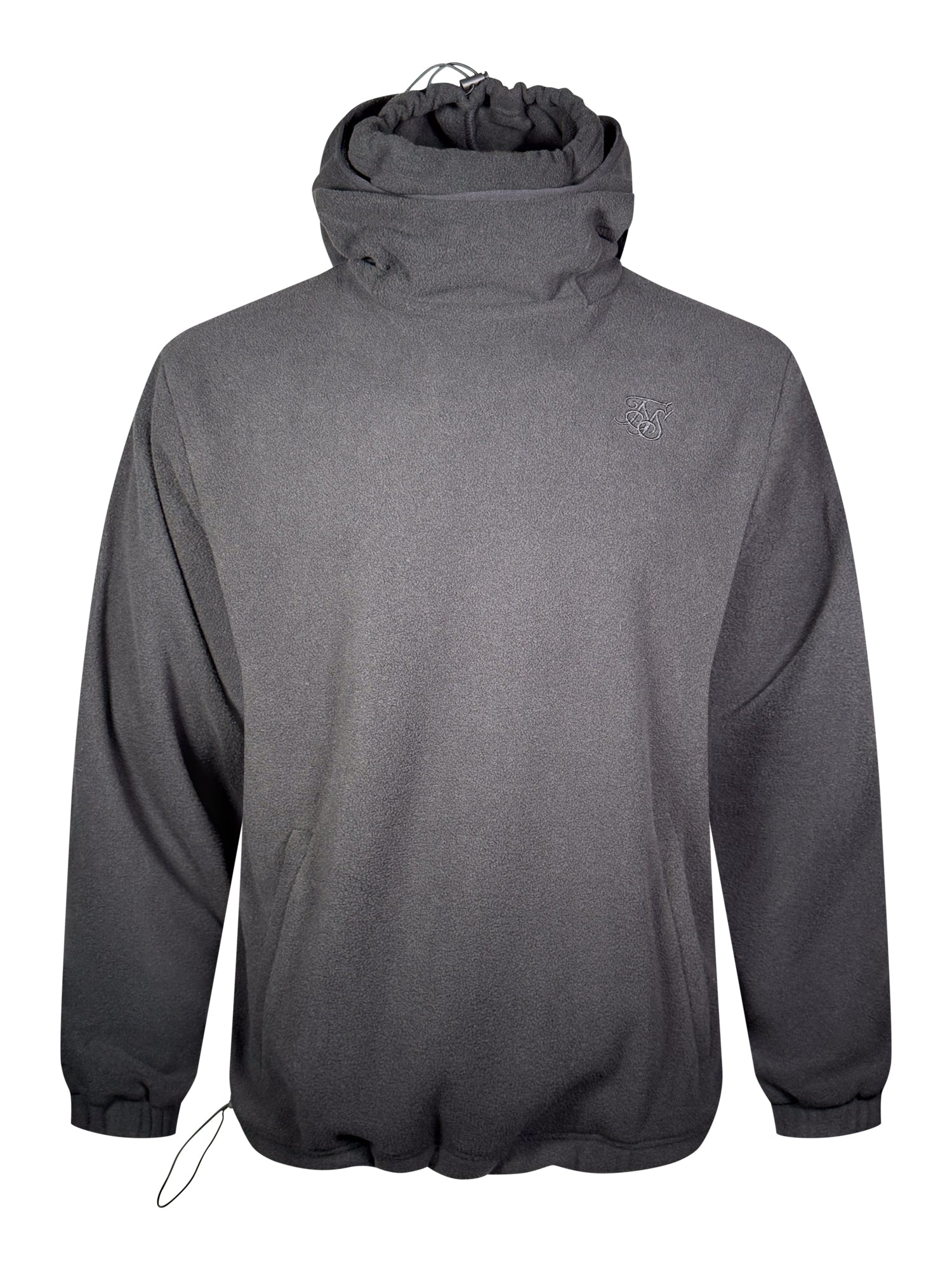 Polar fleece hoodie in black