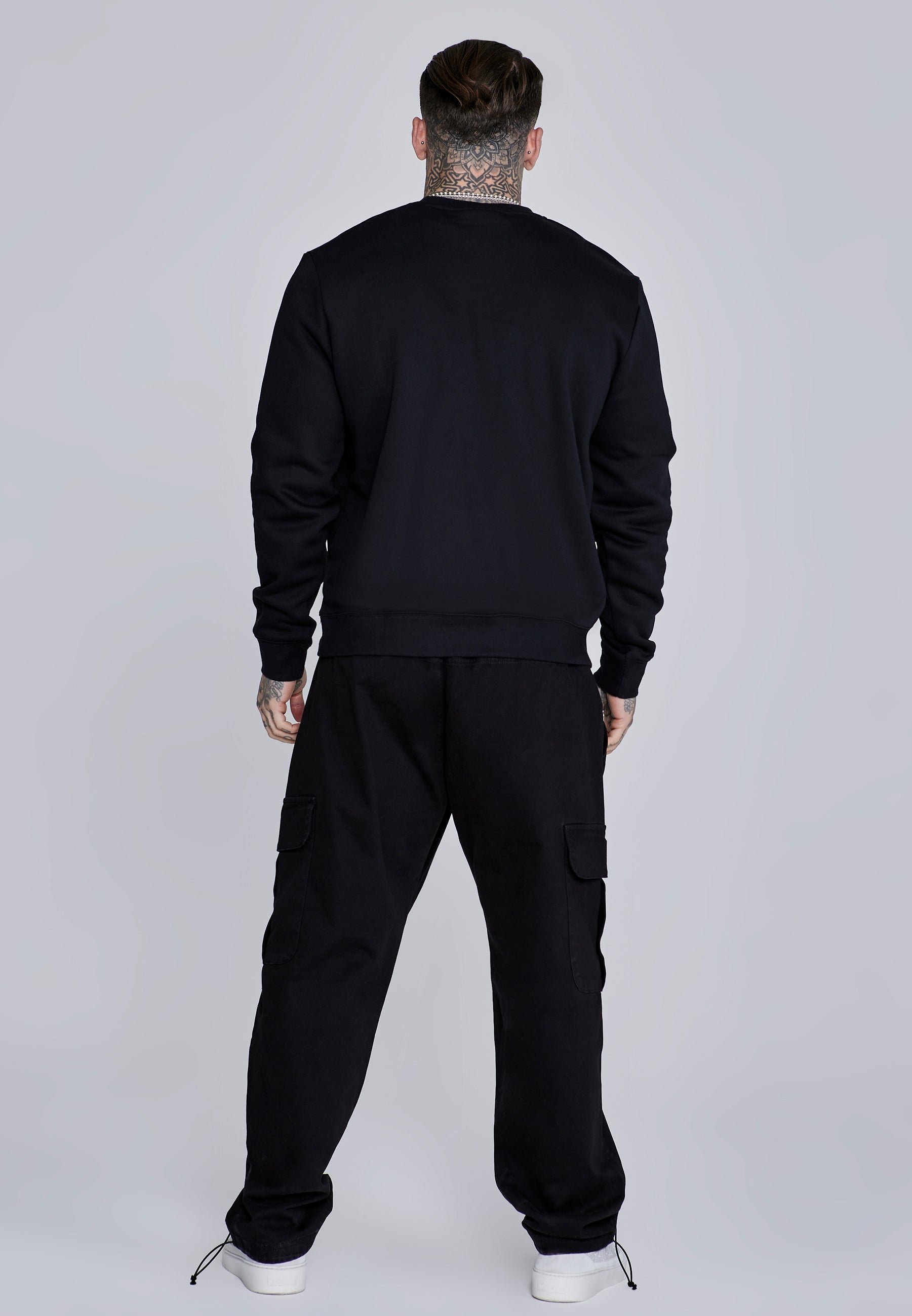 Essentials Sweater in Black Sweatshirts SikSilk