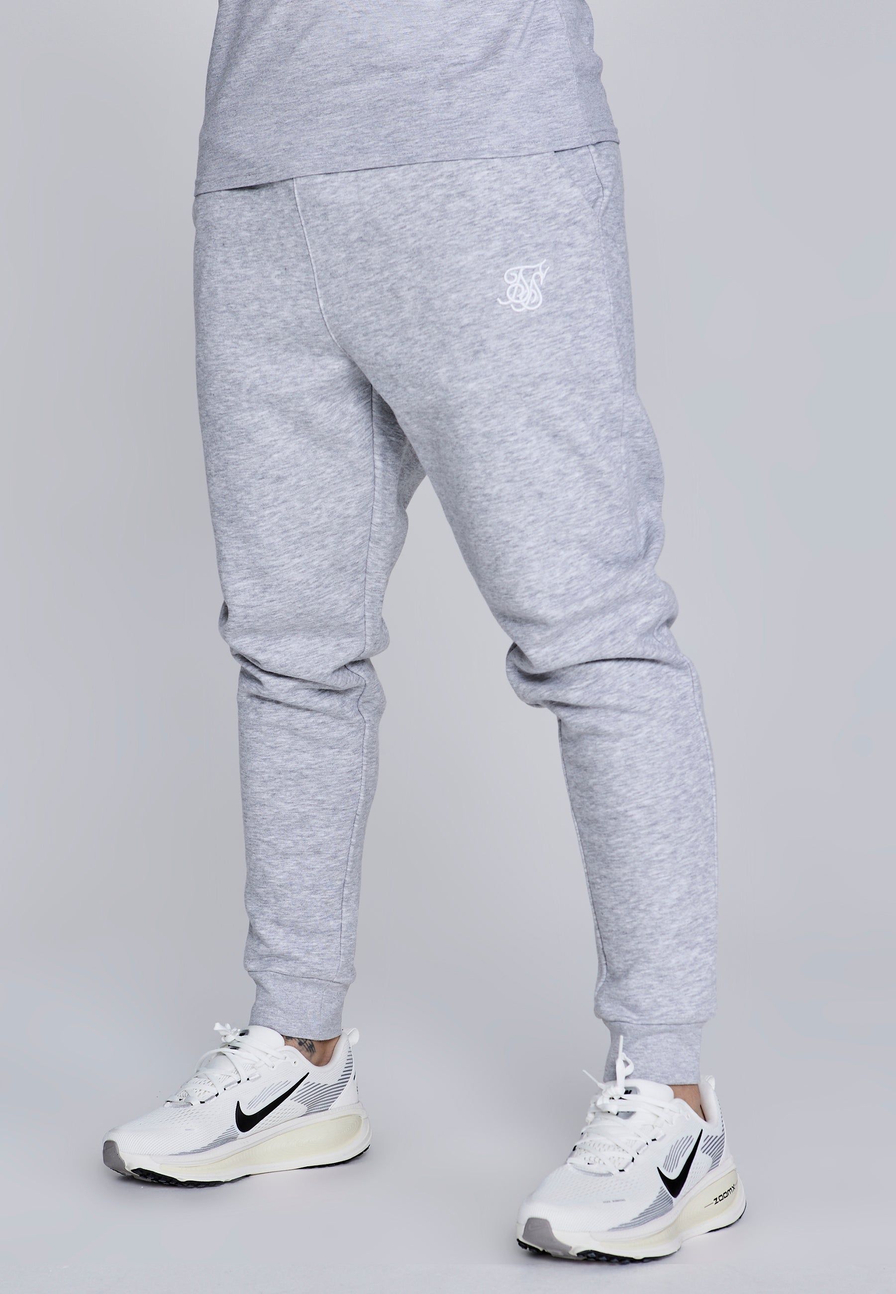 Essentials Joggers in Grey Marl Pants SikSilk