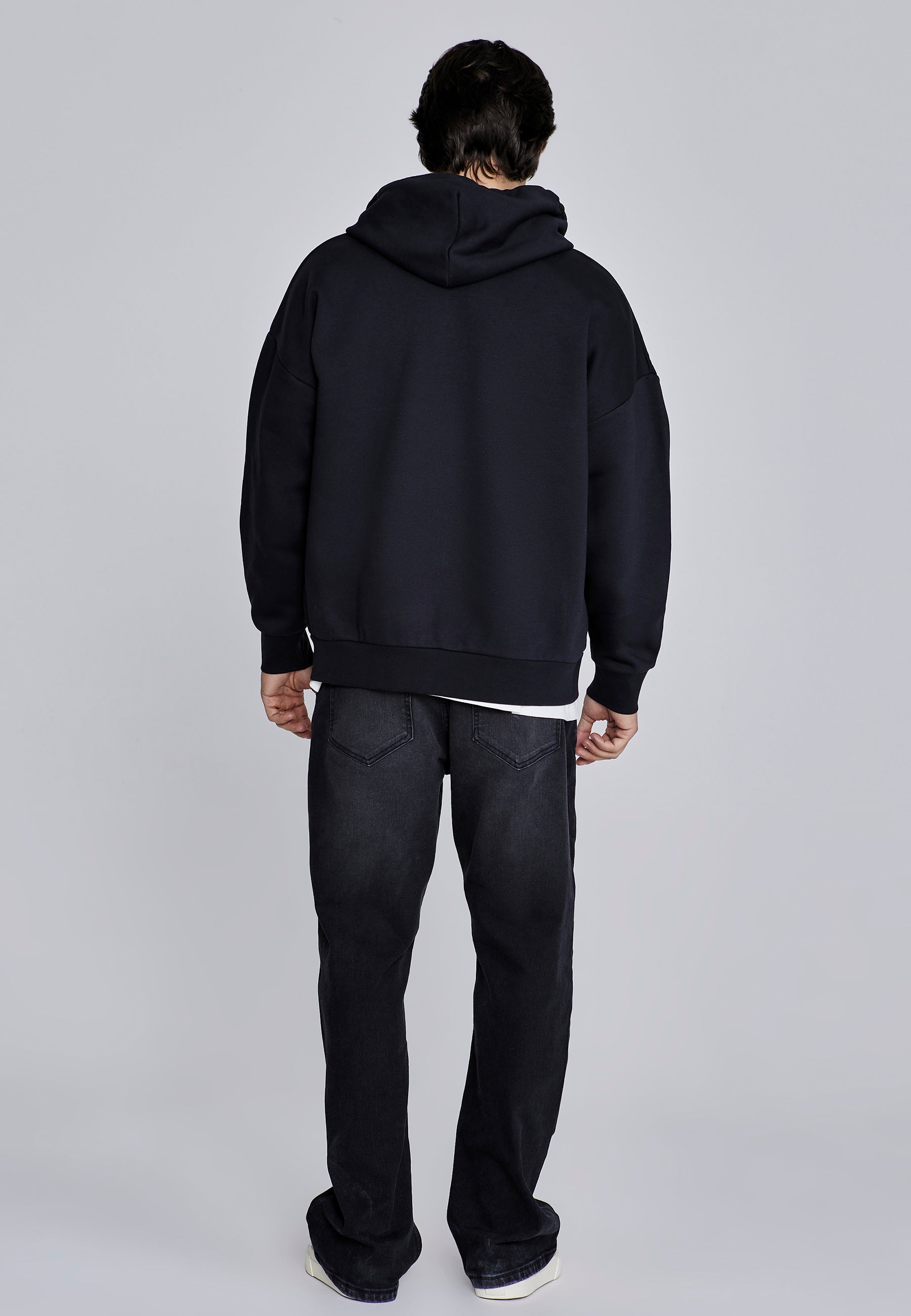 Essentials Full Zip Hoodie in Black Sweat Jackets SikSilk