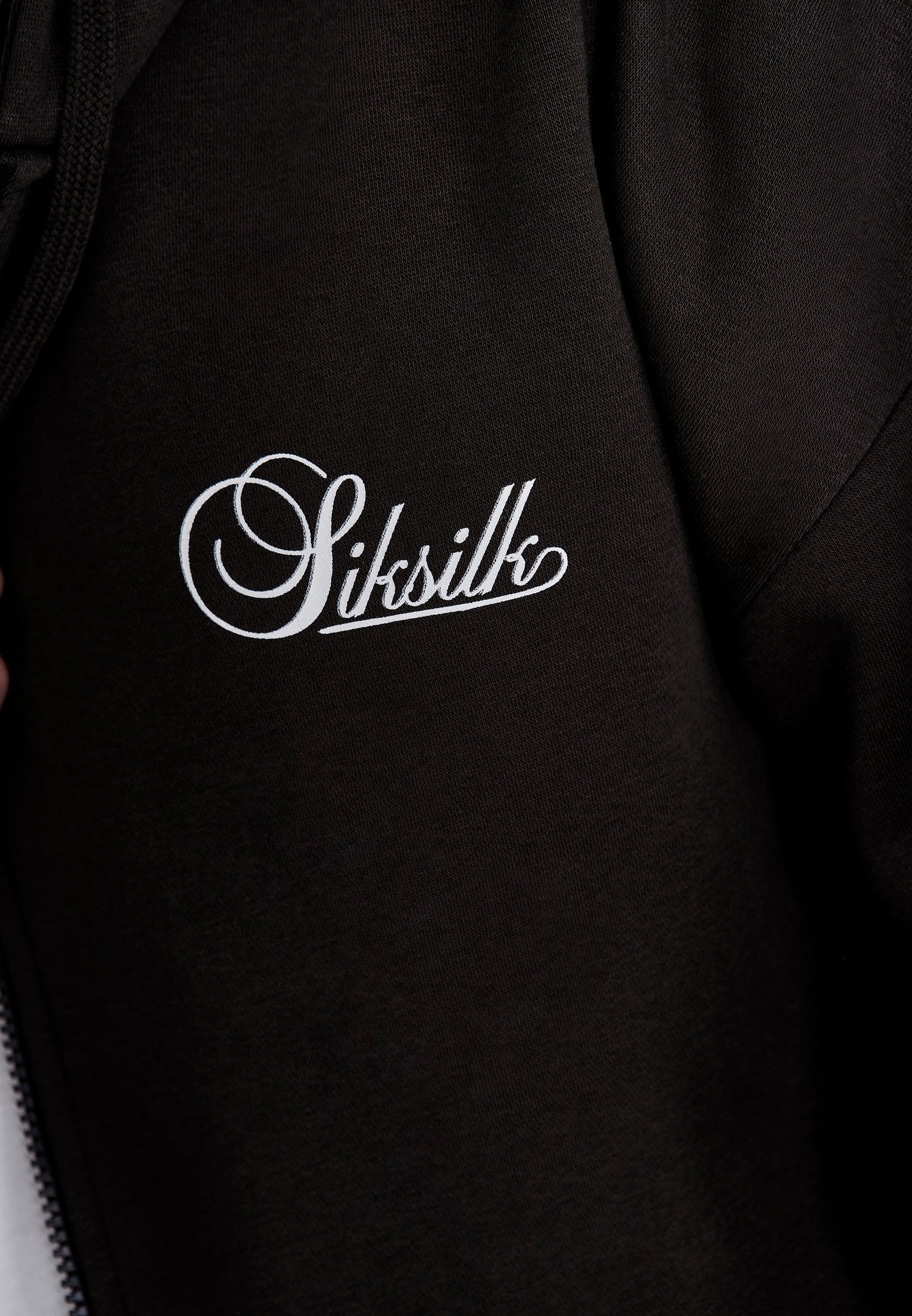 Essentials Full Zip Hoodie in Brown Sweat Jackets SikSilk