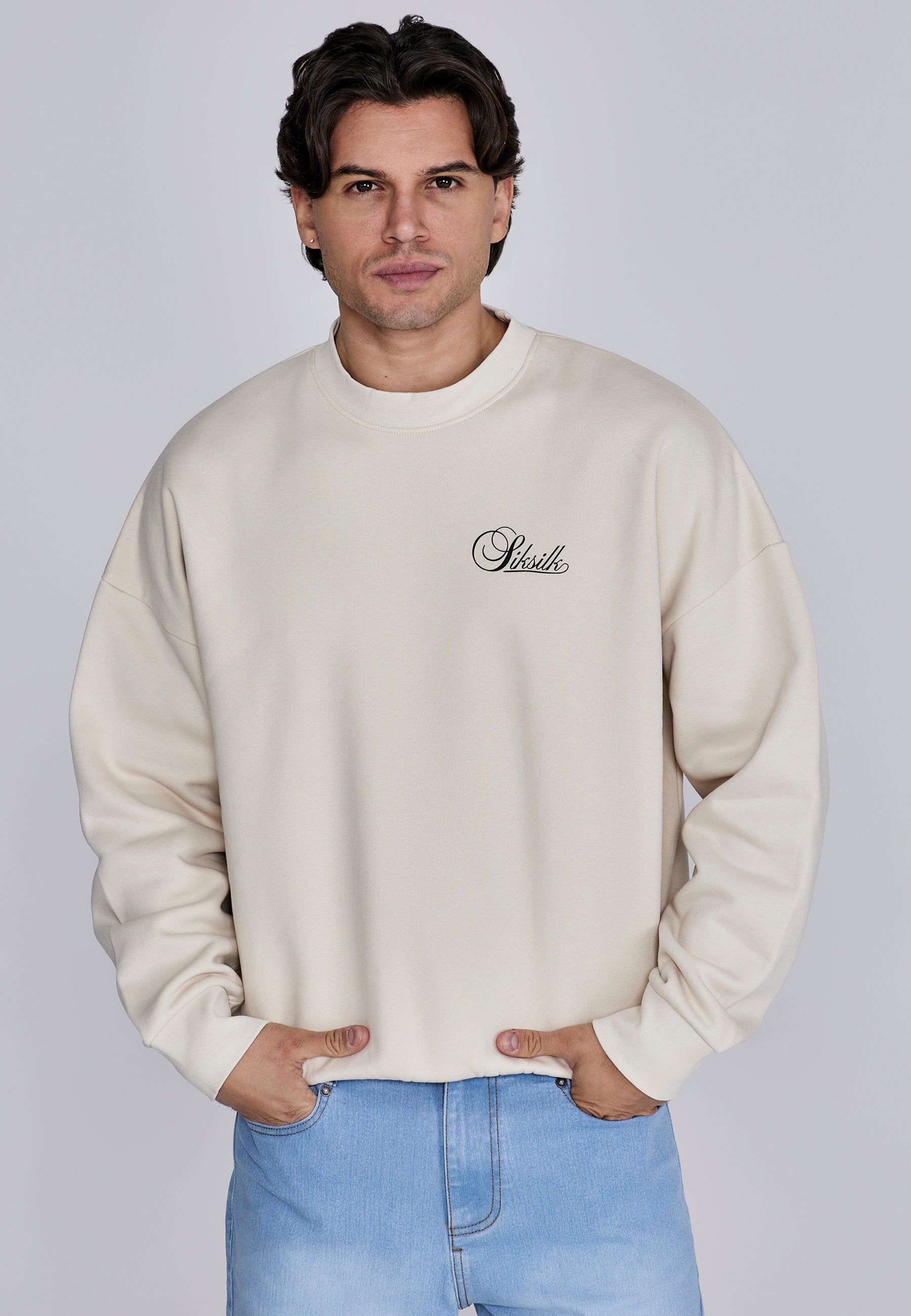 Essentials Sweater in Ecru Sweatshirts SikSilk