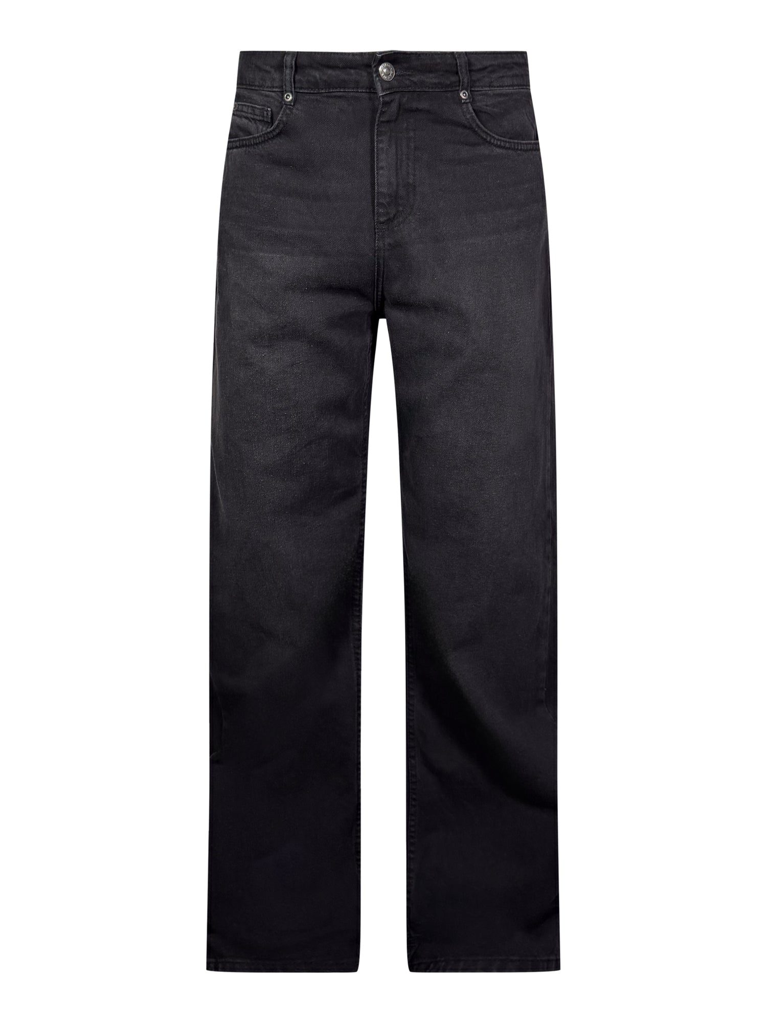 Loose fit jeans in washed black