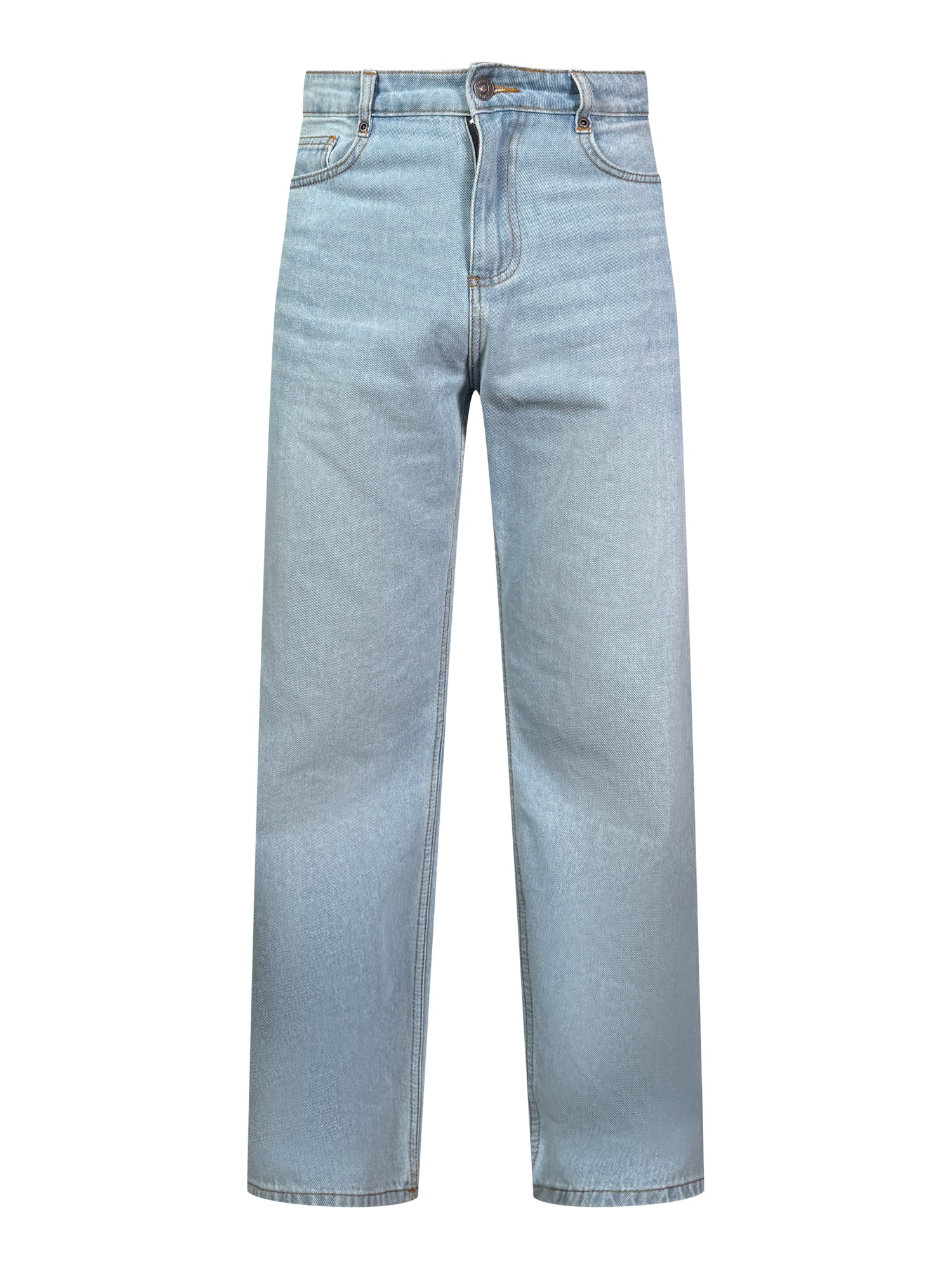 Loose fit jeans in washed light blue