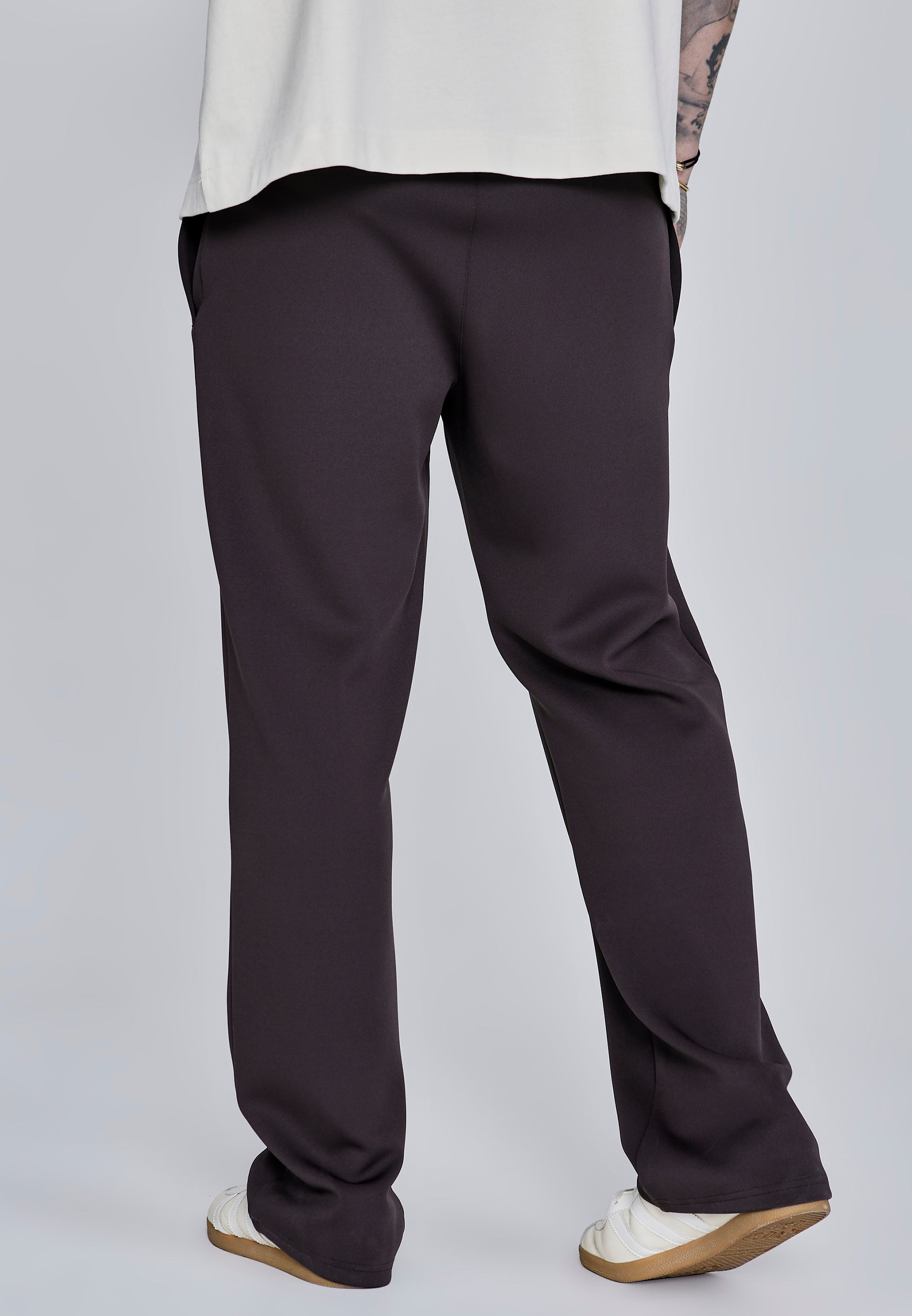 Essentials Poly Track Pants in Brown Pants SikSilk