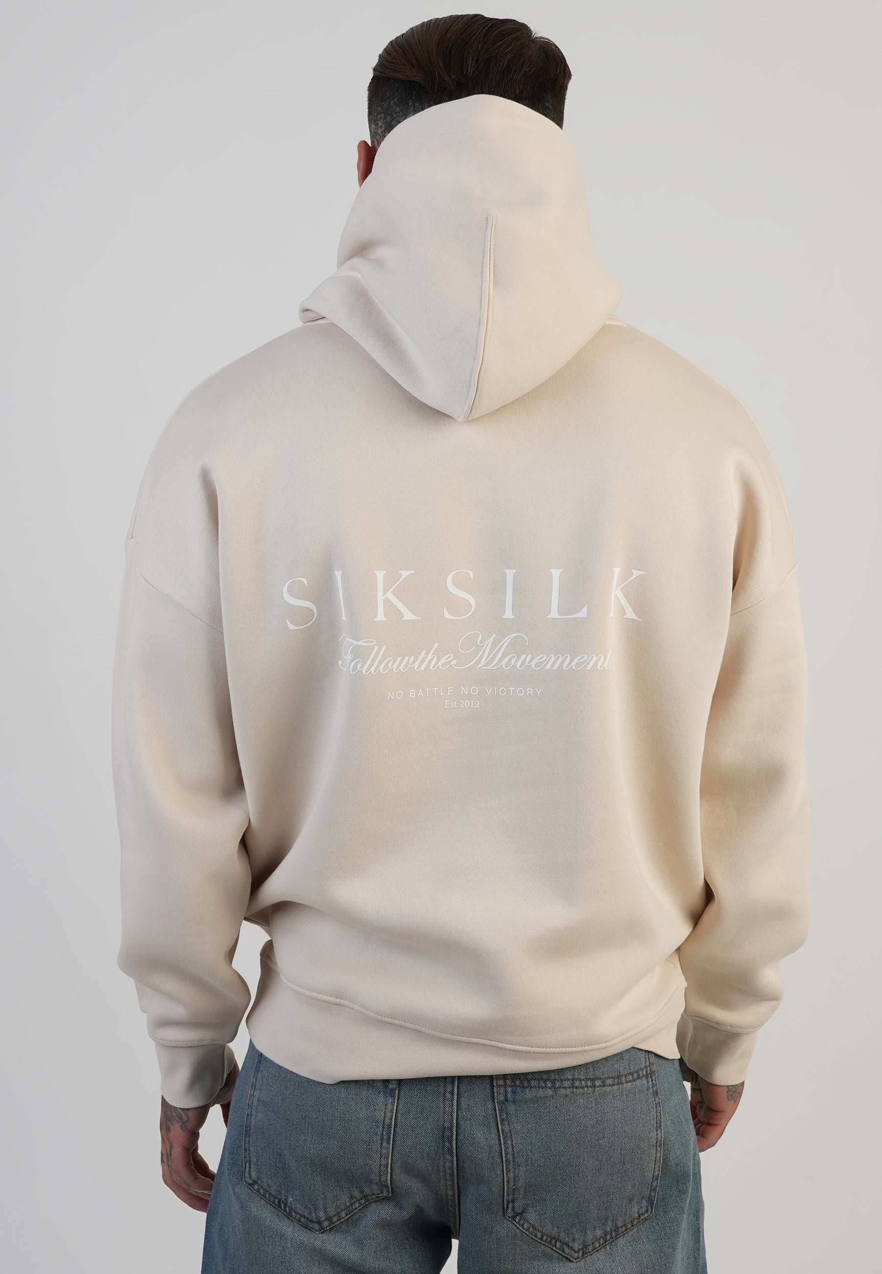 Graphic Hoodie in Ecru Hoodie SikSilk