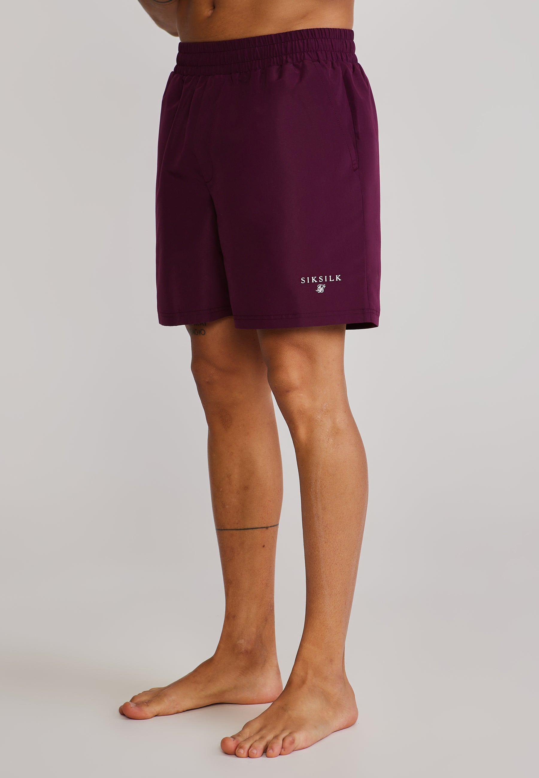Swim shorts in burgundy Swim trunks SikSilk
