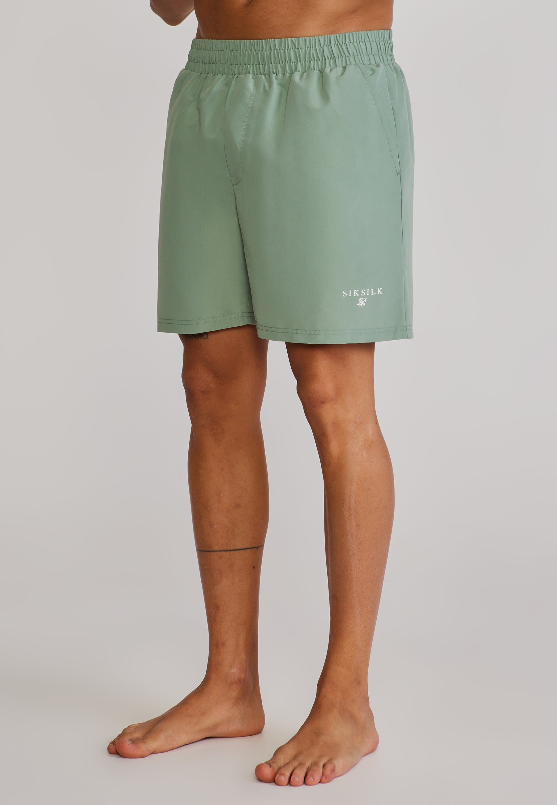 Swim shorts in green Swimwear SikSilk