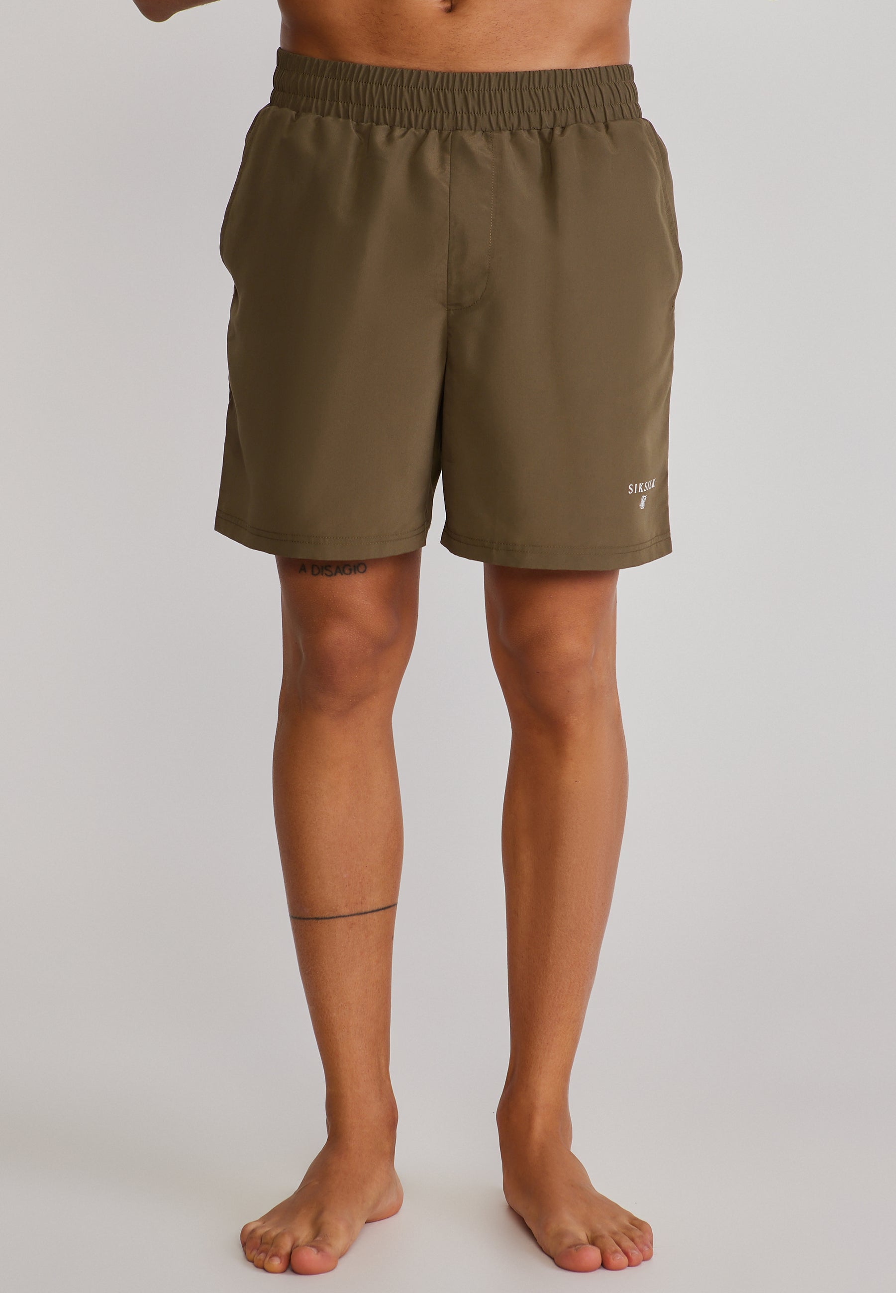 Swim shorts in khaki green Swim trunks SikSilk