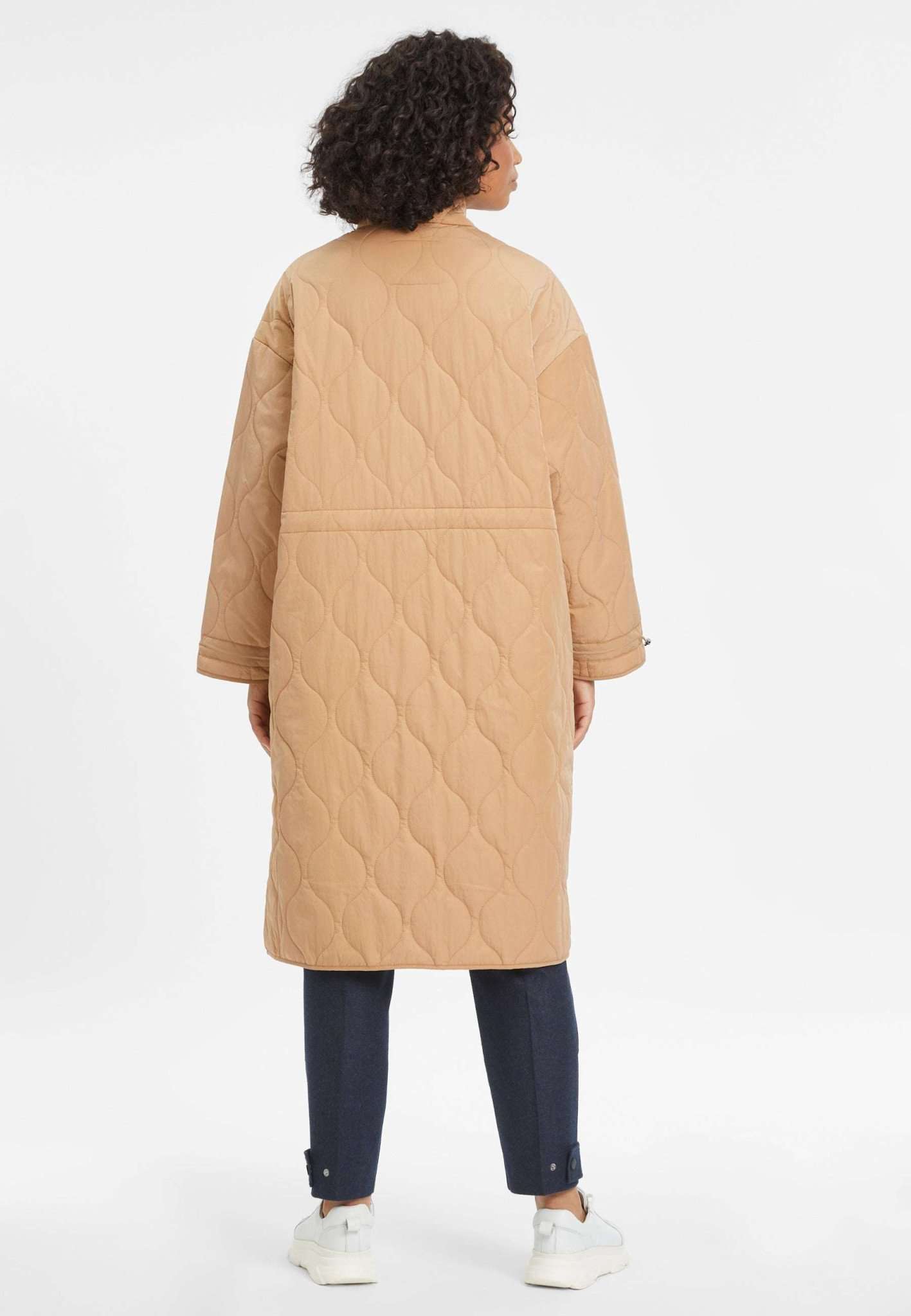 Baicoi Quilted Coat in Iced Coffee Jackets Tamaris   