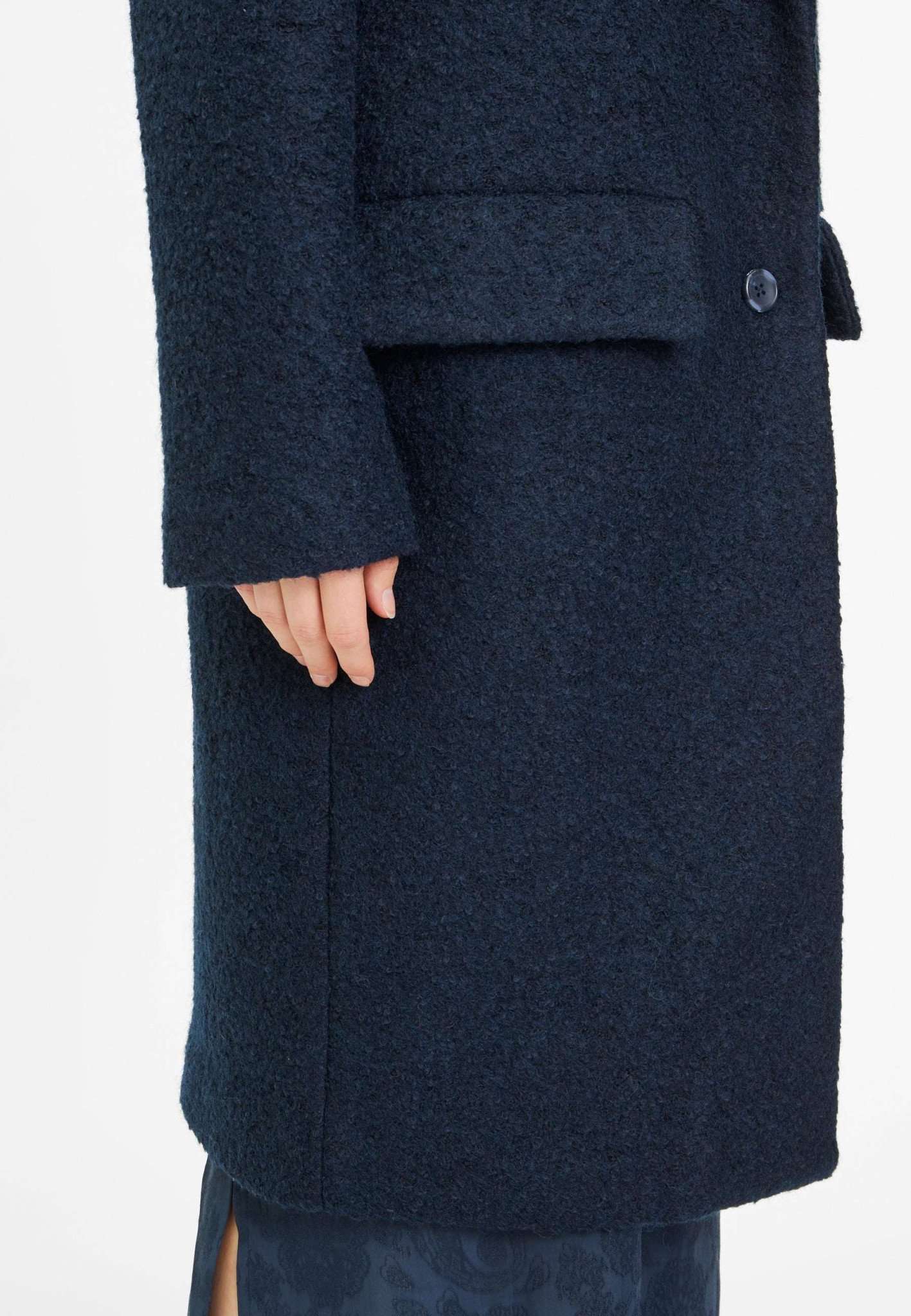 Bale Bouclé Coat in Blueberry Jackets Tamaris   