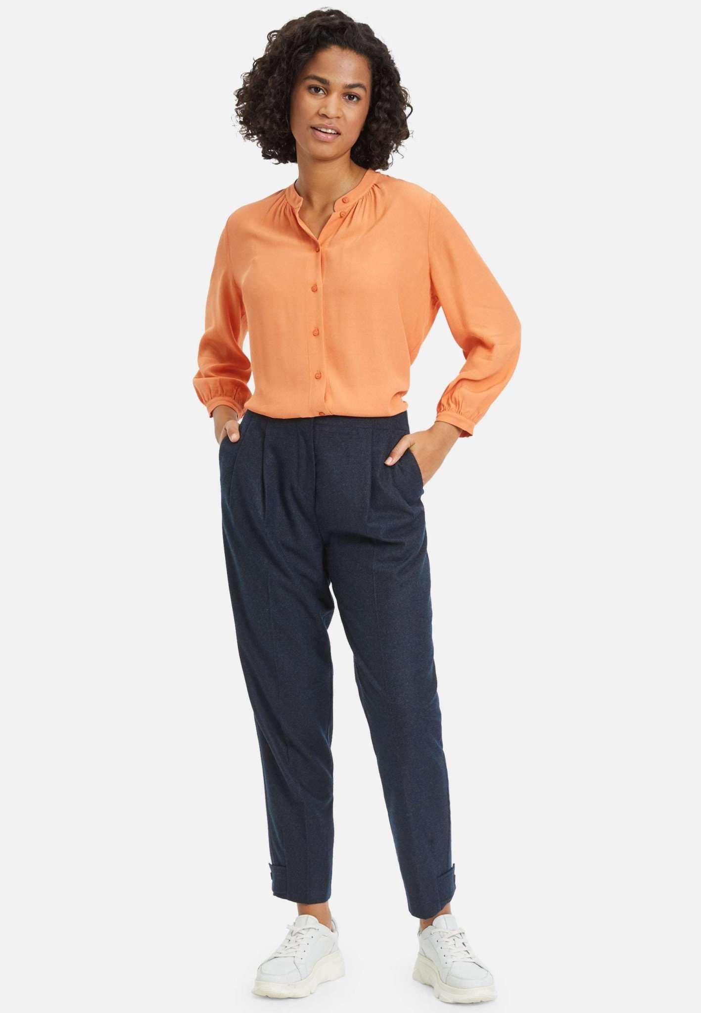 Brenk Loose Carrot Pant in Blueberry Pants Tamaris   