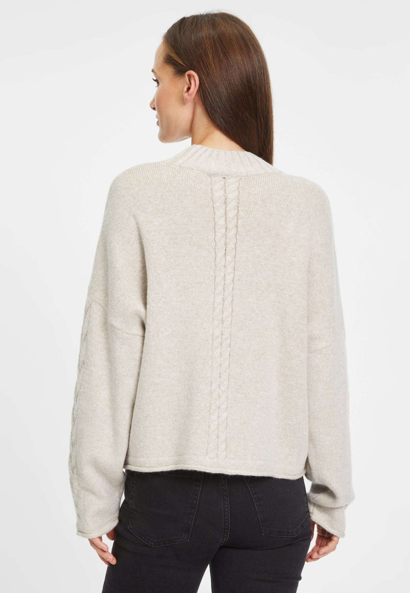 Balje Cable Knit Sweater in Tapioca Sweater Tamaris   